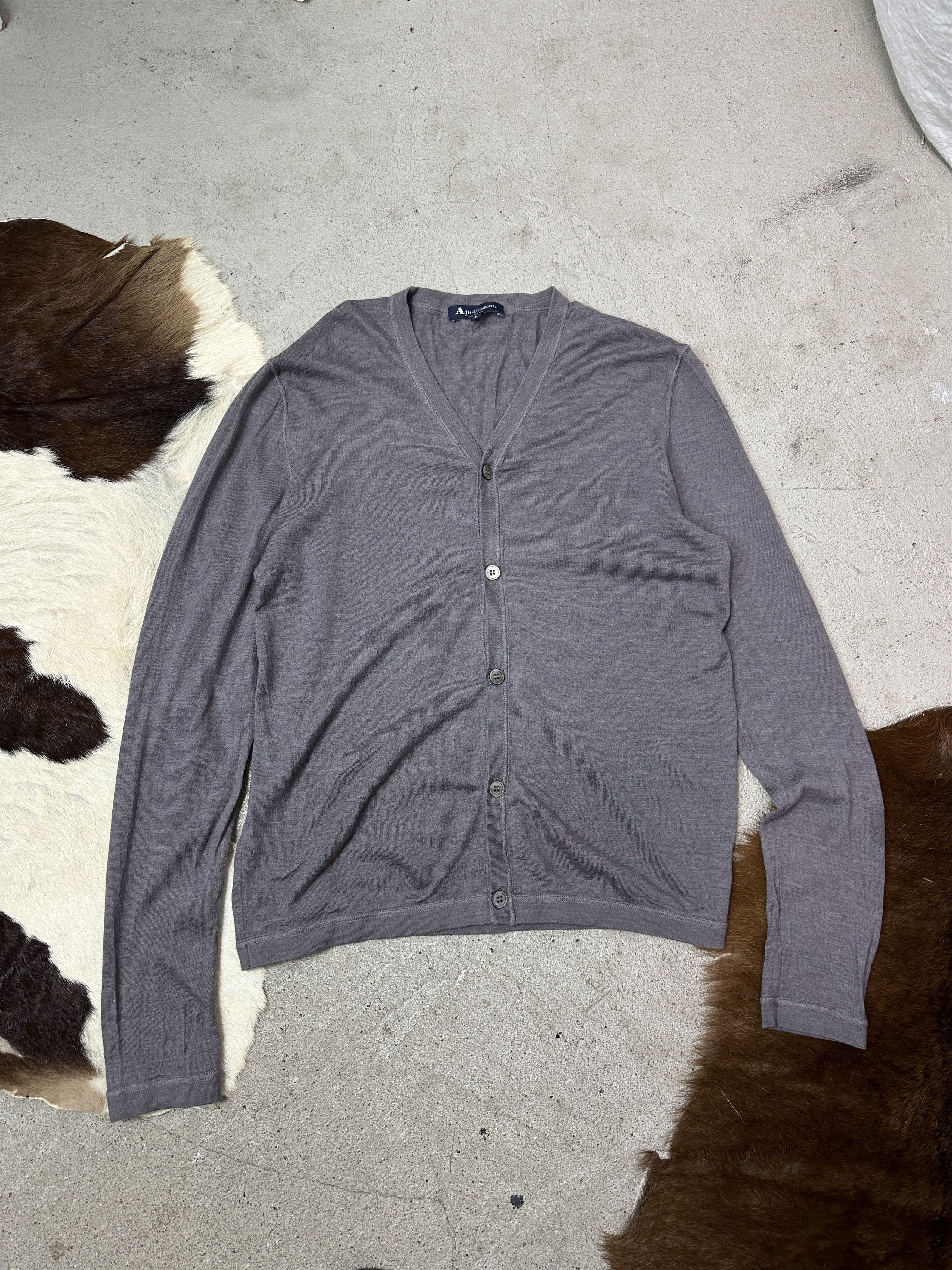Aquascutum Vintage Buttoned Fitted Aquascutum Cardigan Sweater 00s Size L / US 10 / IT 46 - 2 Thumbnail
