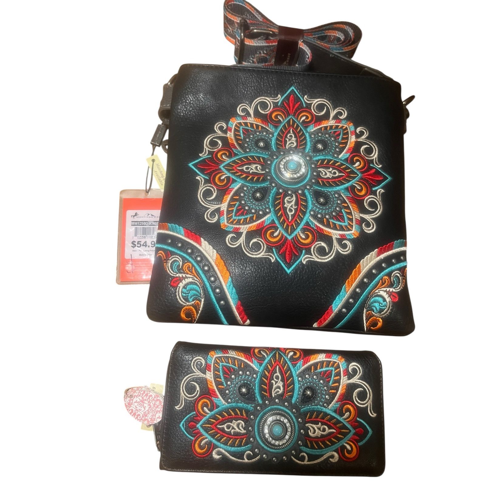 Other Mountain West Embroidered & Beaded Leather Bag & Wallet Size ONE SIZE - 3 Thumbnail