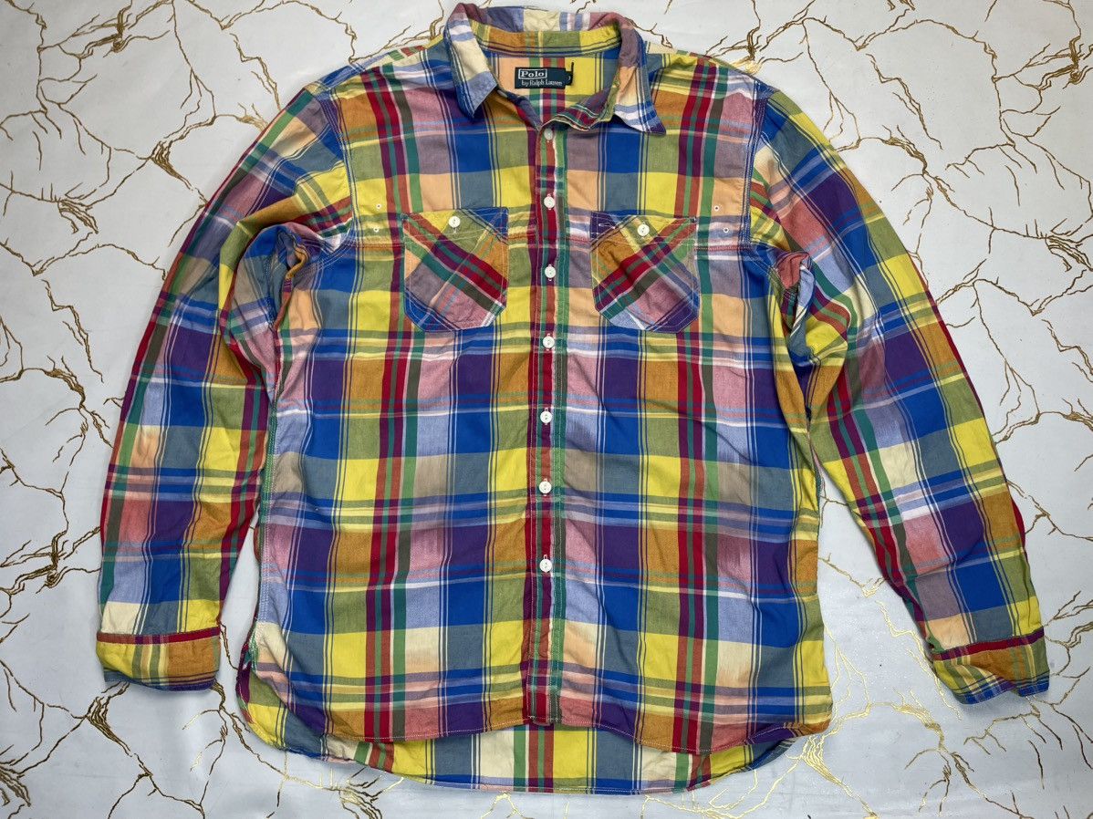 Polo Ralph Lauren × Ralph Lauren Vintage Polo Ralph Lauren Men Plaid Button Up Shirt Size XL Size US XL / EU 56 / 4 - 1 Thumbnail