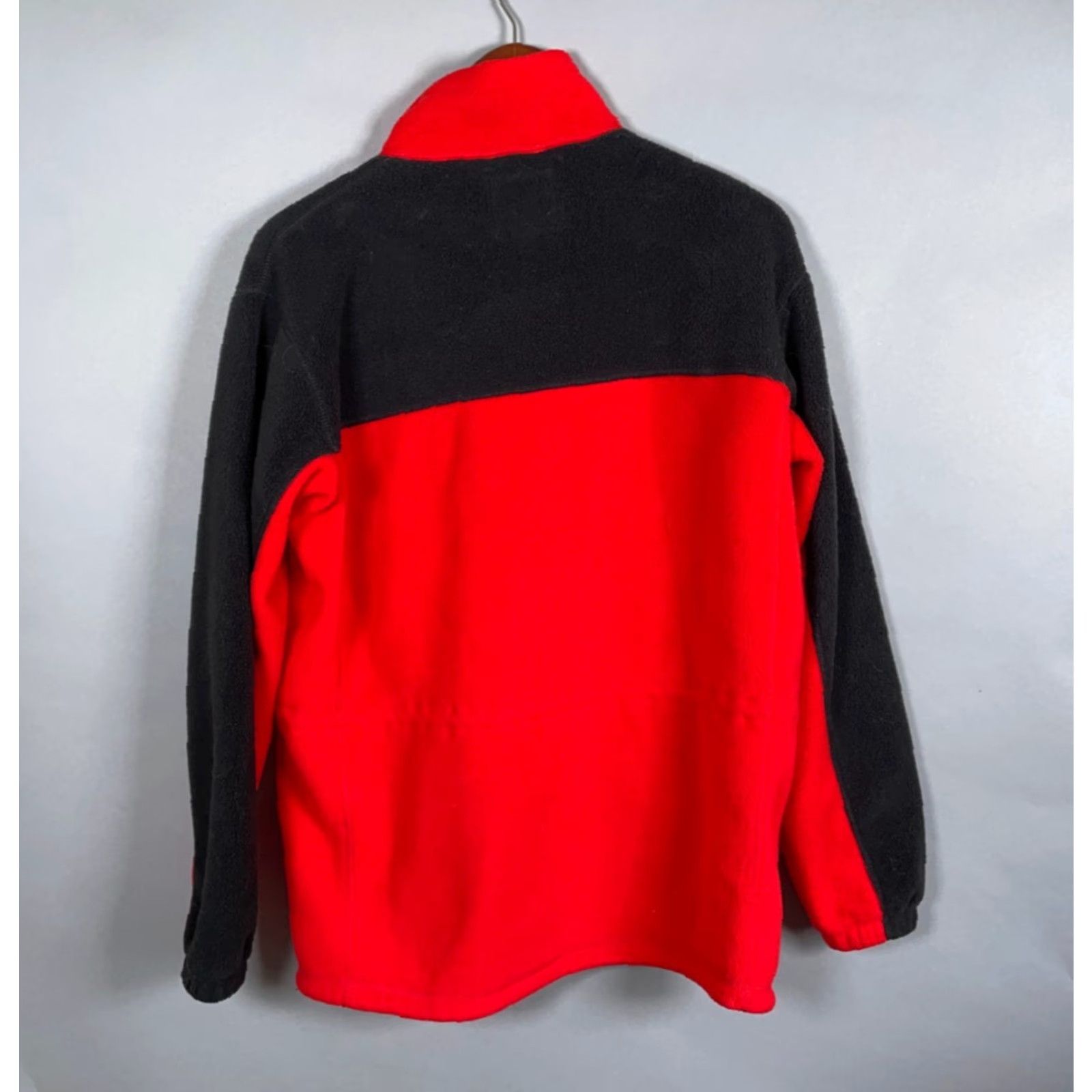 Montbell VINTAGE montbell x Lands' End Jacket Women's Medium Red Black USA Tag Zip Up Fleece Womens Size M / US 6-8 / IT 42-44 - 2 Thumbnail