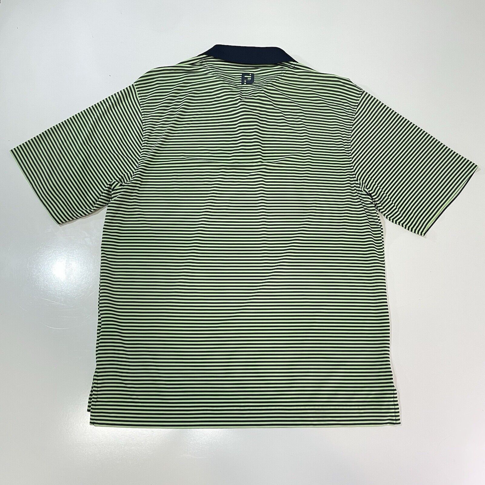 Footjoy FJ Footjoy Polo Tour Shirt Men's Striped Blue Green Stretch Size US M / EU 48-50 / 2 - 7 Thumbnail