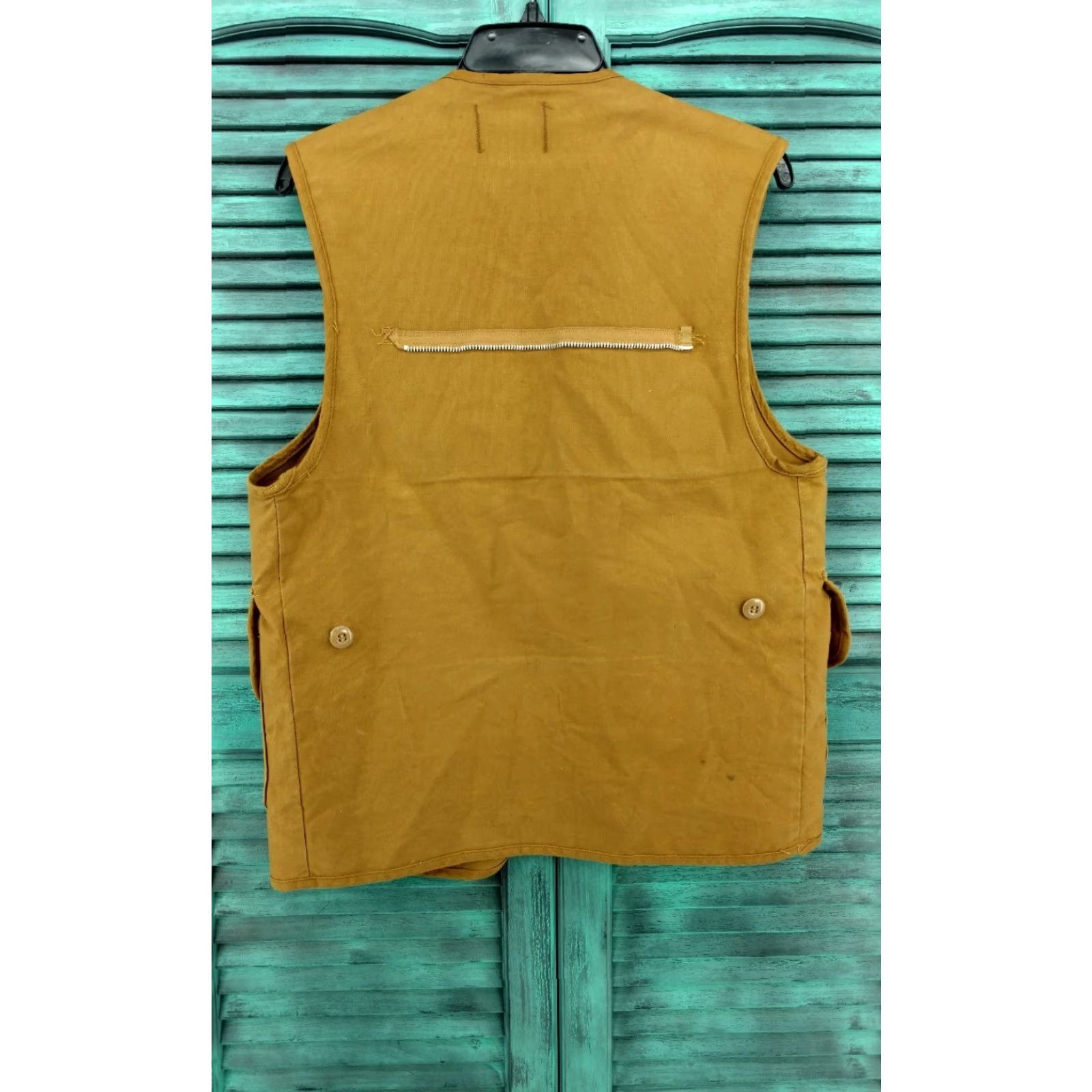 Vintage VINTAGE Canvasback Hunting Vest Mens Brown Tan Cotton Work & Safety Vest Mens Size L M to C Size US L / EU 52-54 / 3 - 5 Thumbnail