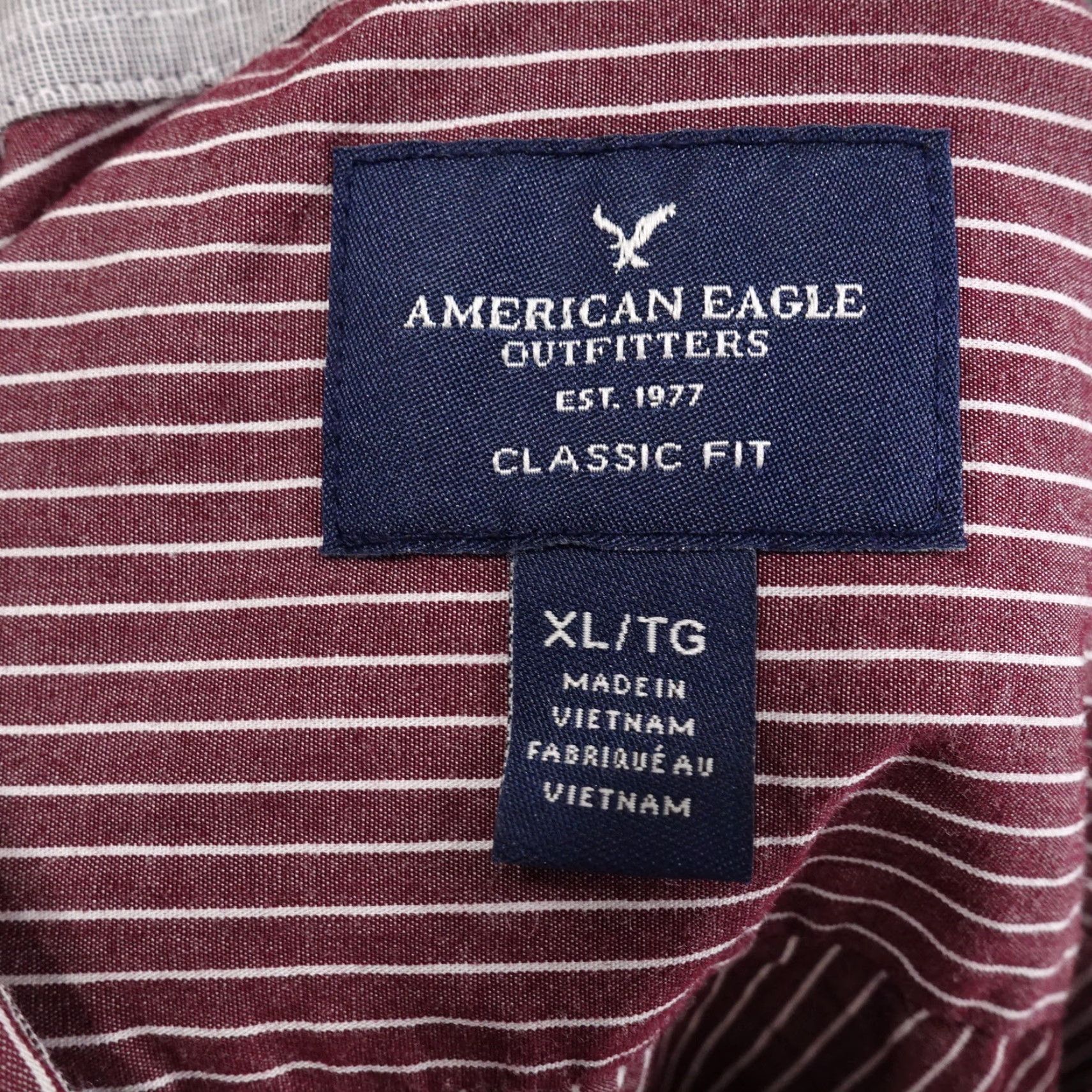 American Eagle Outfitters American Eagle Outfitters Classic Fit Button-Down Shirt Men XL Red Striped Cotton Casual‍ Size US XL / EU 56 / 4 - 6 Thumbnail