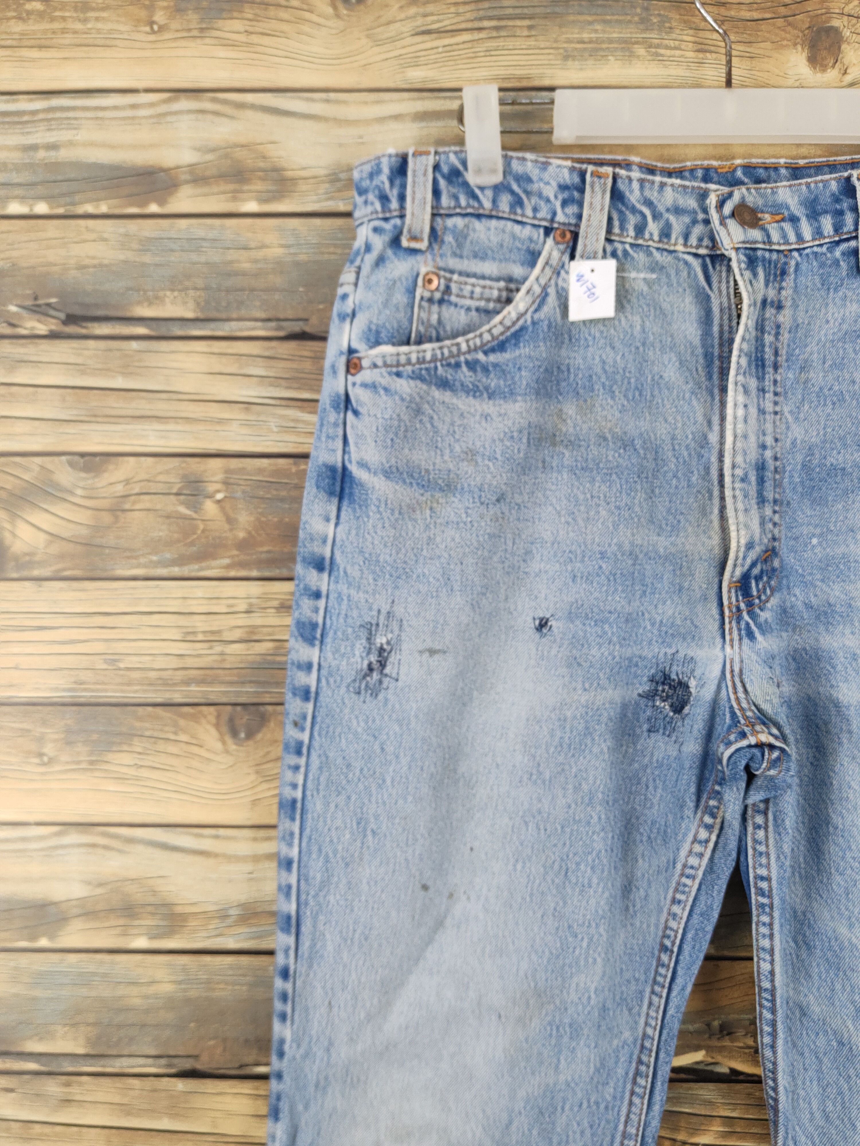 Levi's Levi's Blue Distressed Ripped denim Jeans #W1701 Size US 36 / EU 52 - 3 Thumbnail