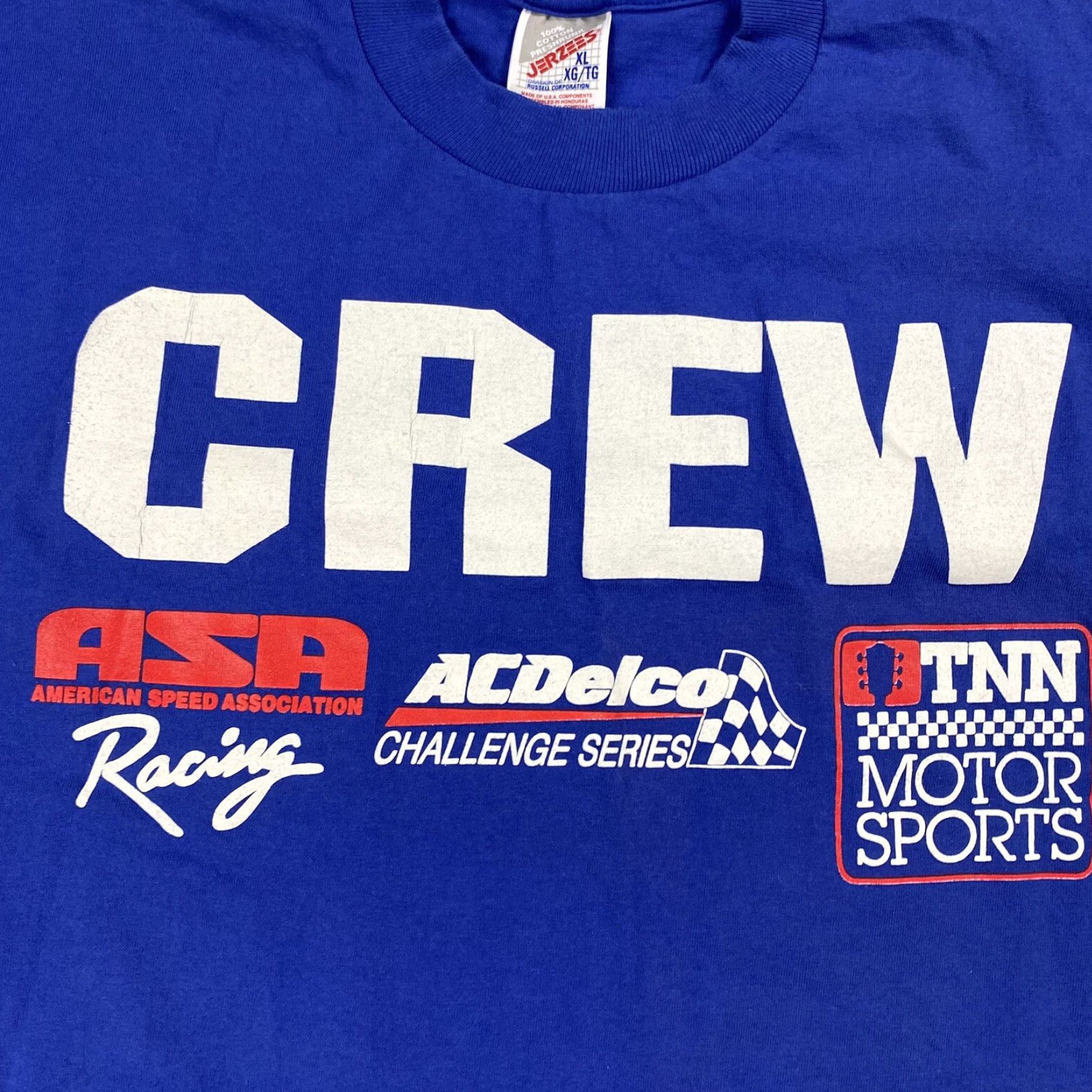 Jerzees VINTAGE 1990s GM Motorsport T-Shirt Men XL Blue RACING GRAPHIC NASCAR Crew Tee Size US XL / EU 56 / 4 - 2 Thumbnail