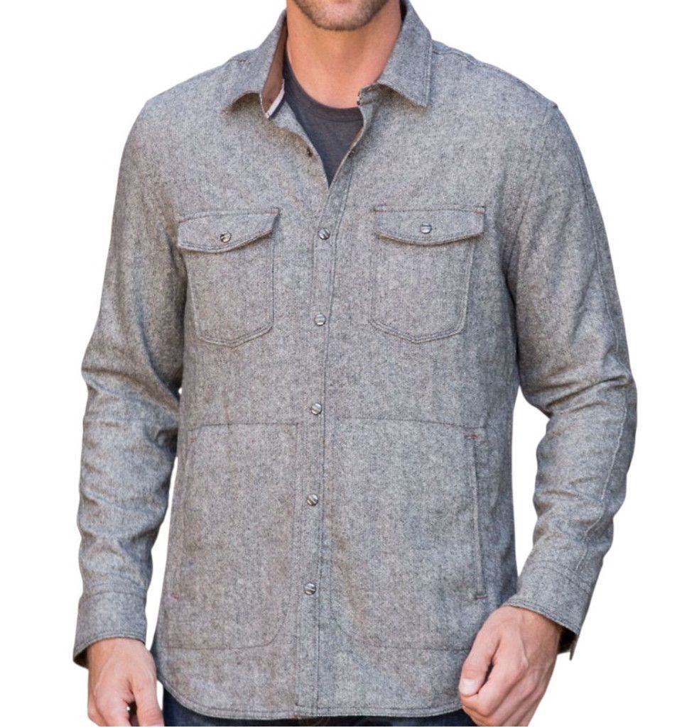 Other Jeremiah Gray Canvas Wool-Blend Shirt Jacket XL Men's $155 Size US XL / EU 56 / 4 - 1 Thumbnail