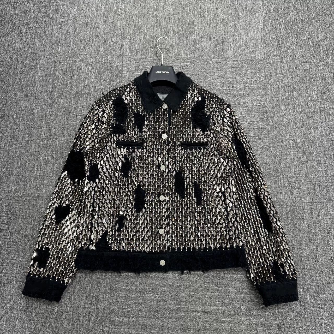 givenchy artistic denim jacket in size small