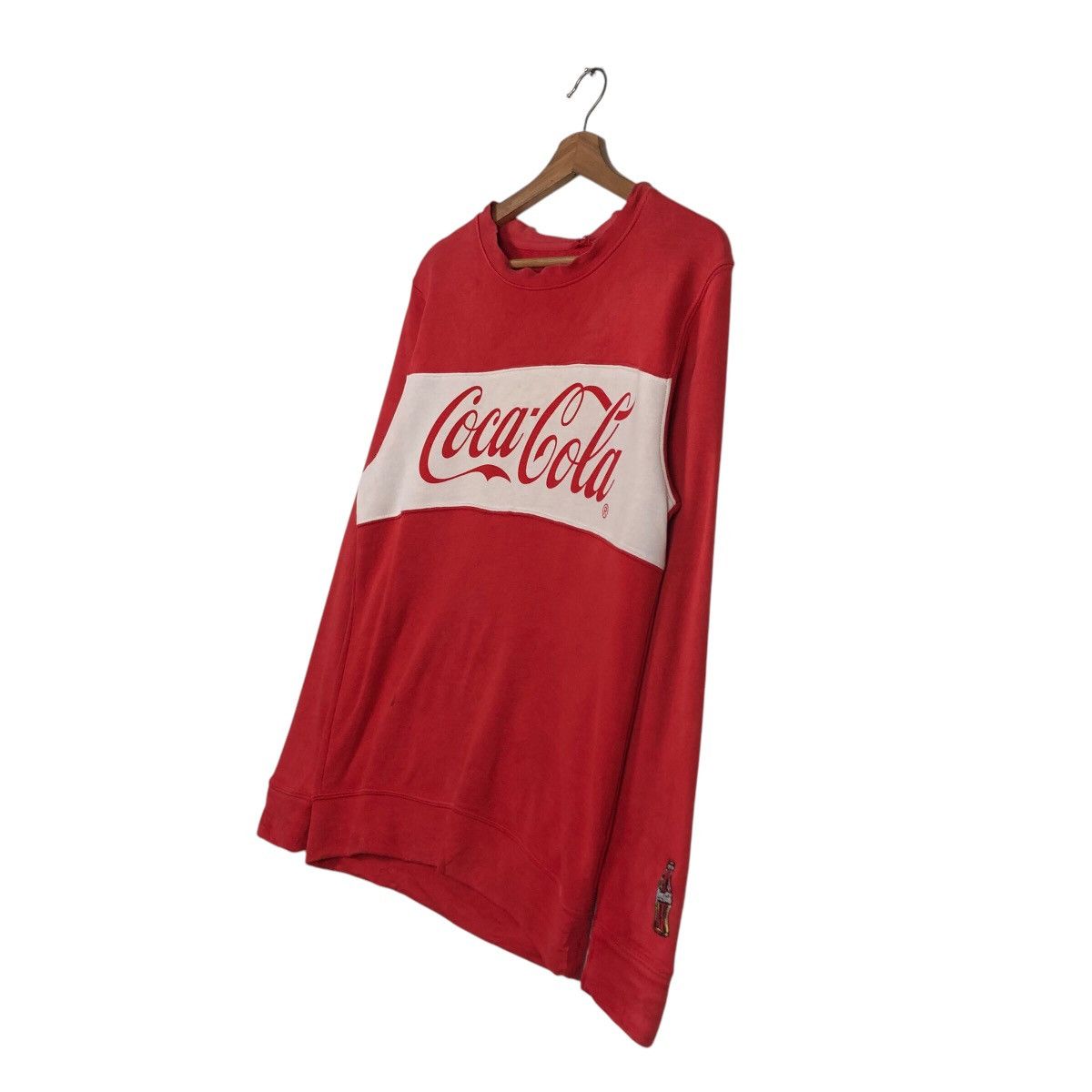Japanese Brand × Vintage 📌Vintage Sweatshirt Coca Cola Big Logo Spell Out Size US M / EU 48-50 / 2 - 8 Thumbnail