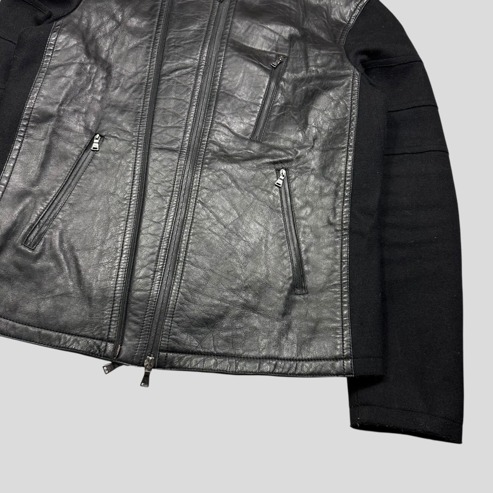 Neil Barrett Neil Barrett 00’s Leather + Wool Modular Zip Biker Jacket M Size US M / EU 48-50 / 2 - 8 Thumbnail