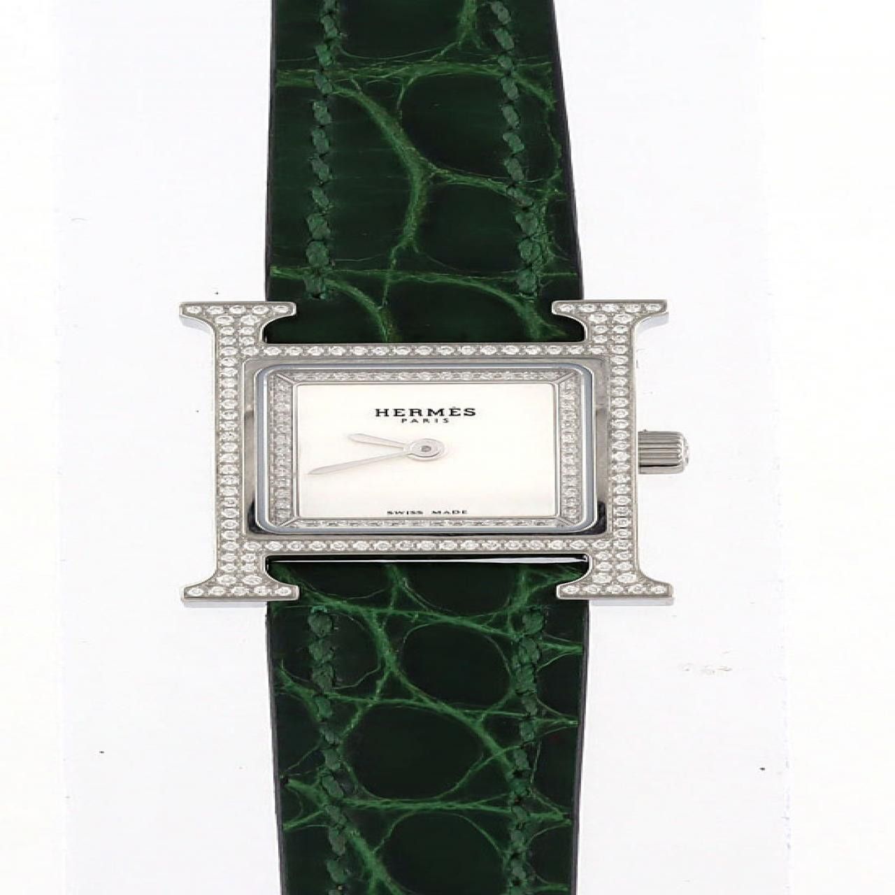 Hermes Hermes Hermes H Watch Stainless Steel Metal Quartz DUTY FREE for USA Size ONE SIZE - 1 Thumbnail