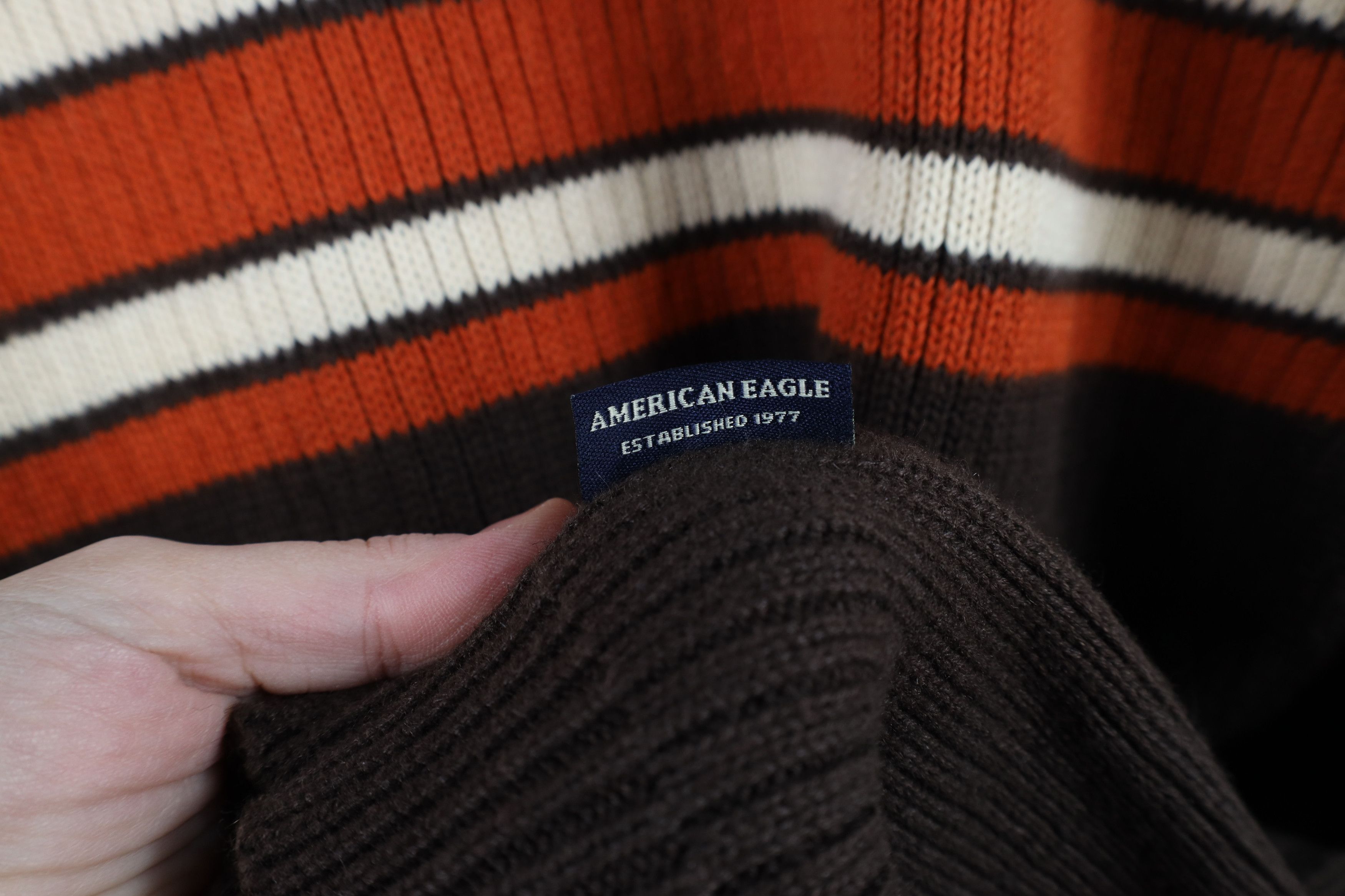 American Eagle Outfitters × Vintage Vintage Y2K American Eagle Outfitters Ribbed Knit Sweater Size US L / EU 52-54 / 3 - 6 Thumbnail