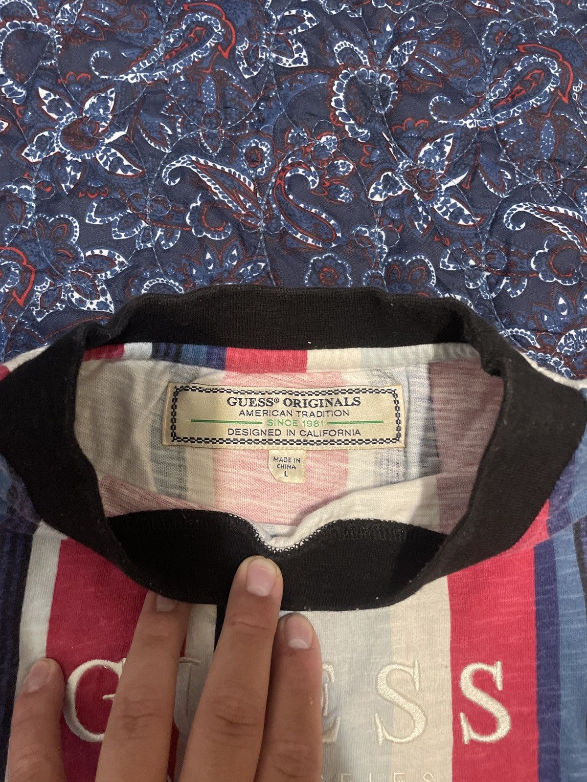 Guess Guess Striped Shirt Size US L / EU 52-54 / 3 - 3 Thumbnail
