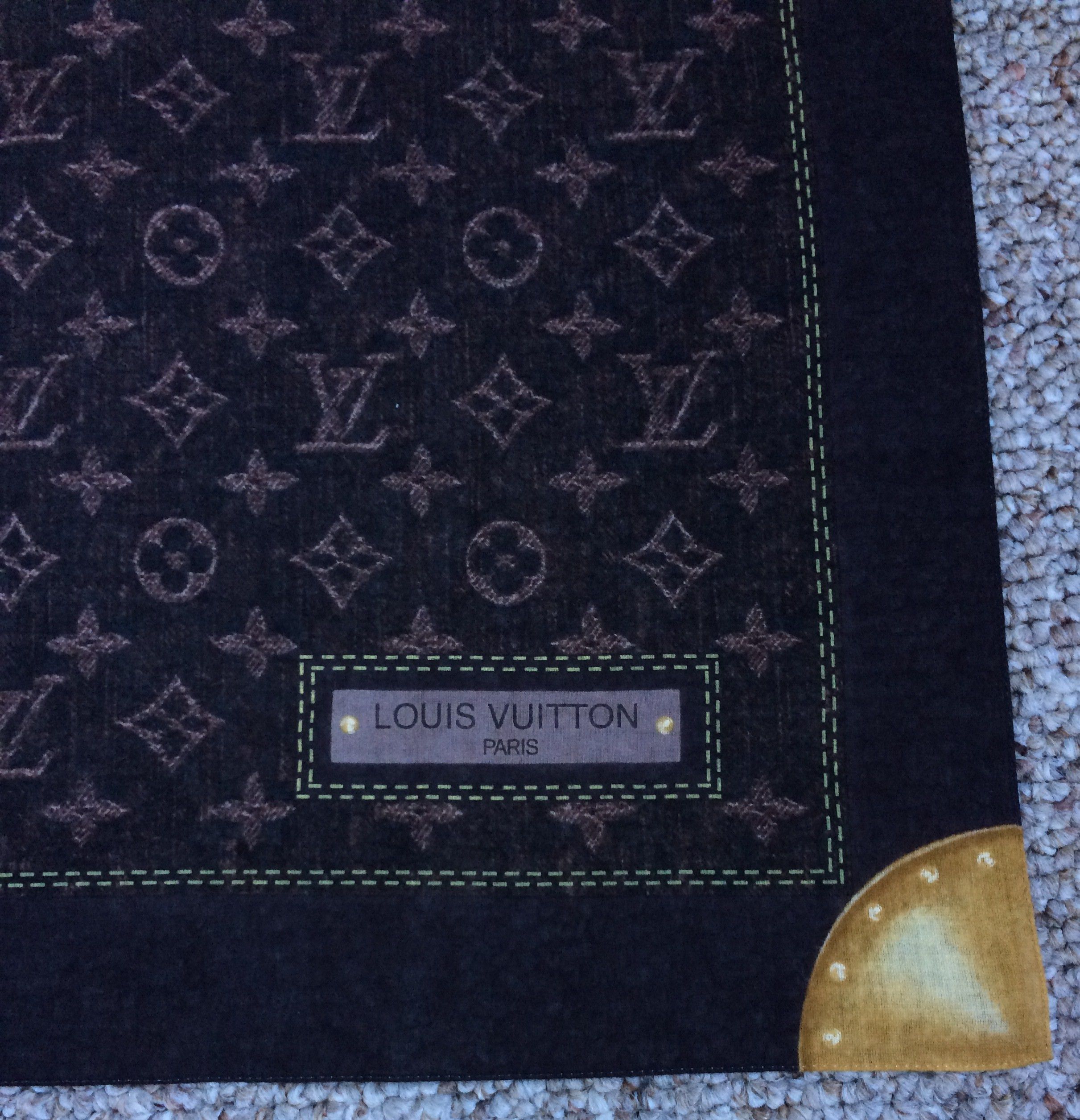 Louis Vuitton S/S 2006 Louis Vuitton Denim Monogram Scarf Size ONE SIZE - 4 Thumbnail