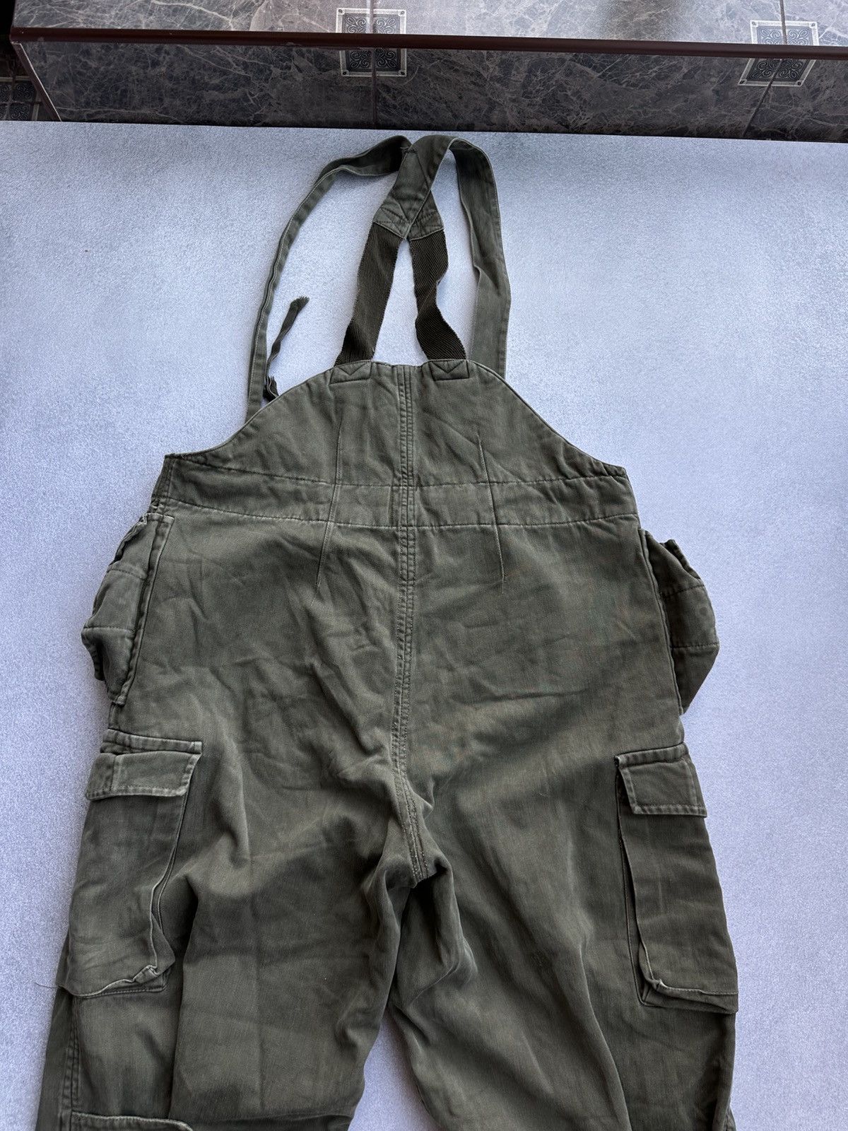 Vintage Vintage Suspender Field Pants 80s Army Overalls Quilted Size US 36 / EU 52 - 12 Thumbnail