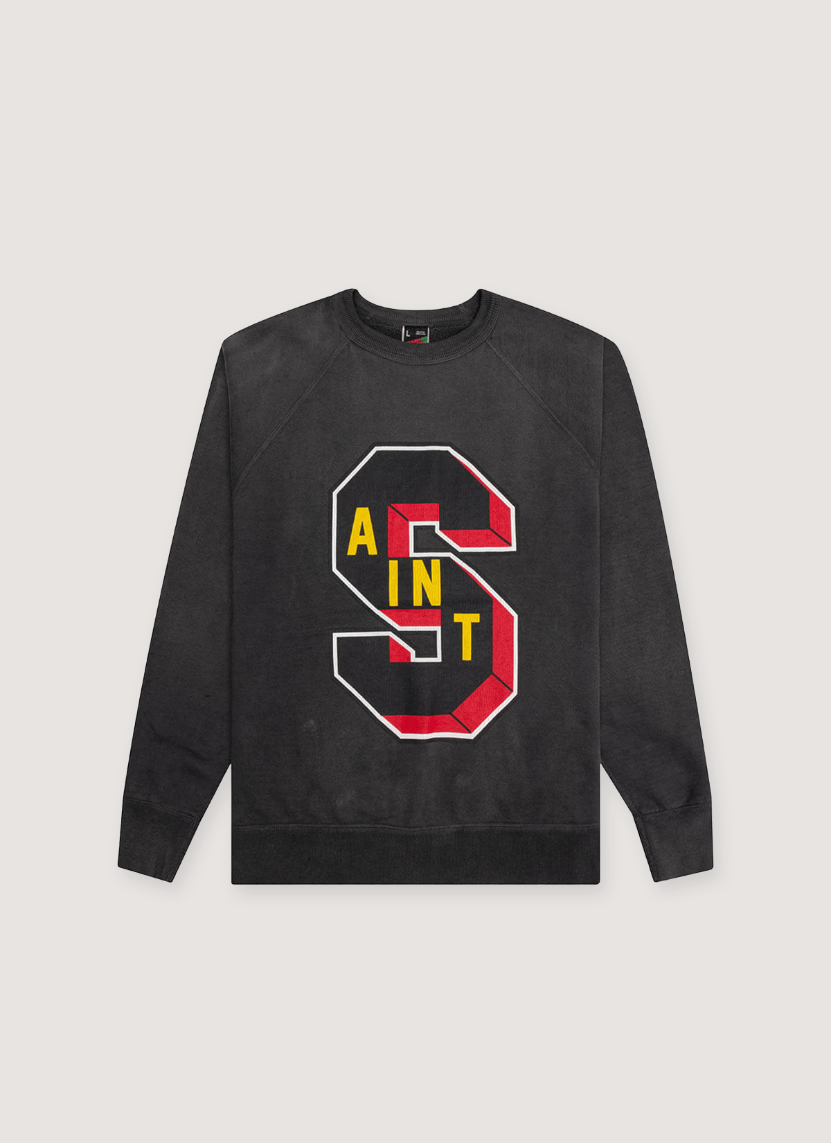 Saint Michael Denim Tears Crew Sweater Vintage Black Size US L / EU 52-54 / 3 - 1 Thumbnail