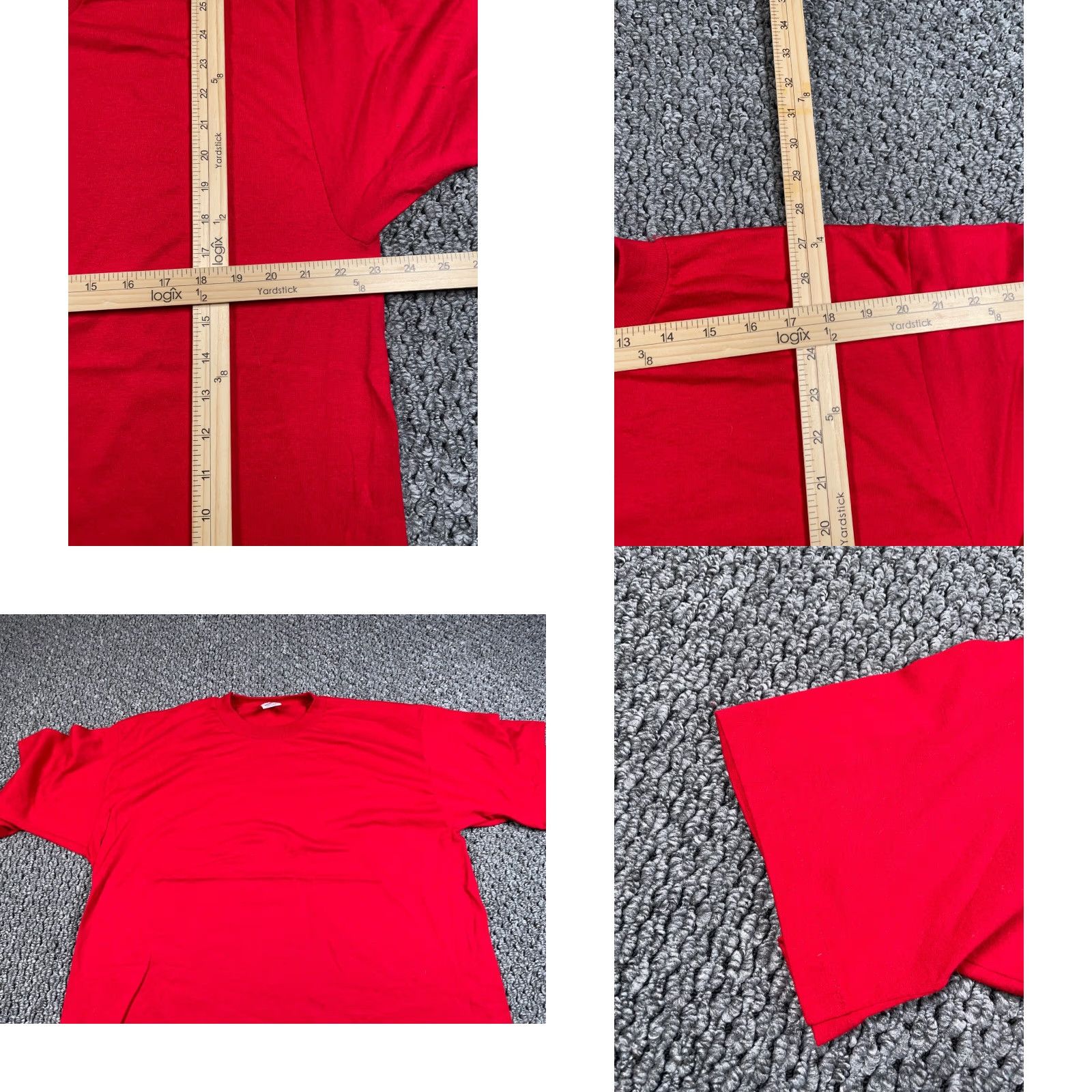 Jerzees VTG 90s Jerzees Blank T-Shirt Adult 2X Red Solid 50-50 Made in USA Men Shirt Old School 90s Mens Size US XXL / EU 58 / 5 - 8 Thumbnail