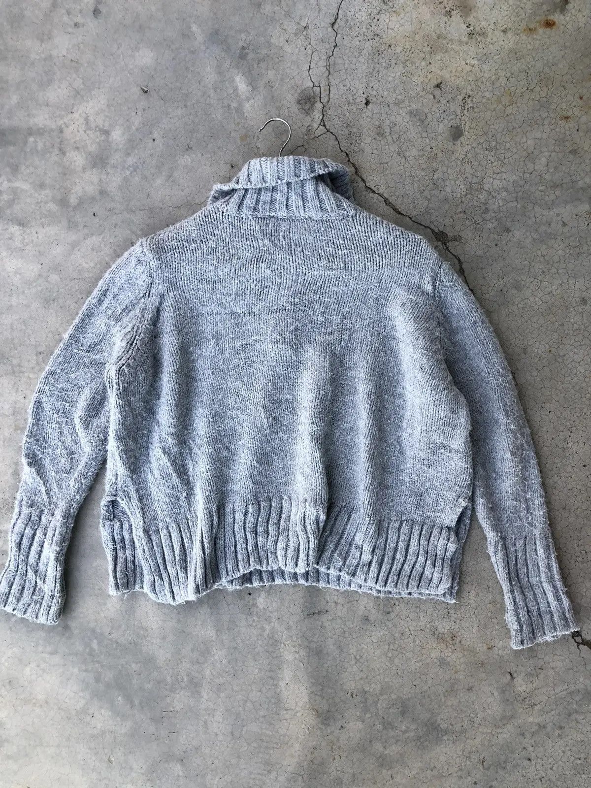 Aran Isles Knitwear × Designer ZARA Half Zip Jumper Grey Sweater Fleece Size US XL / EU 56 / 4 - 10 Thumbnail