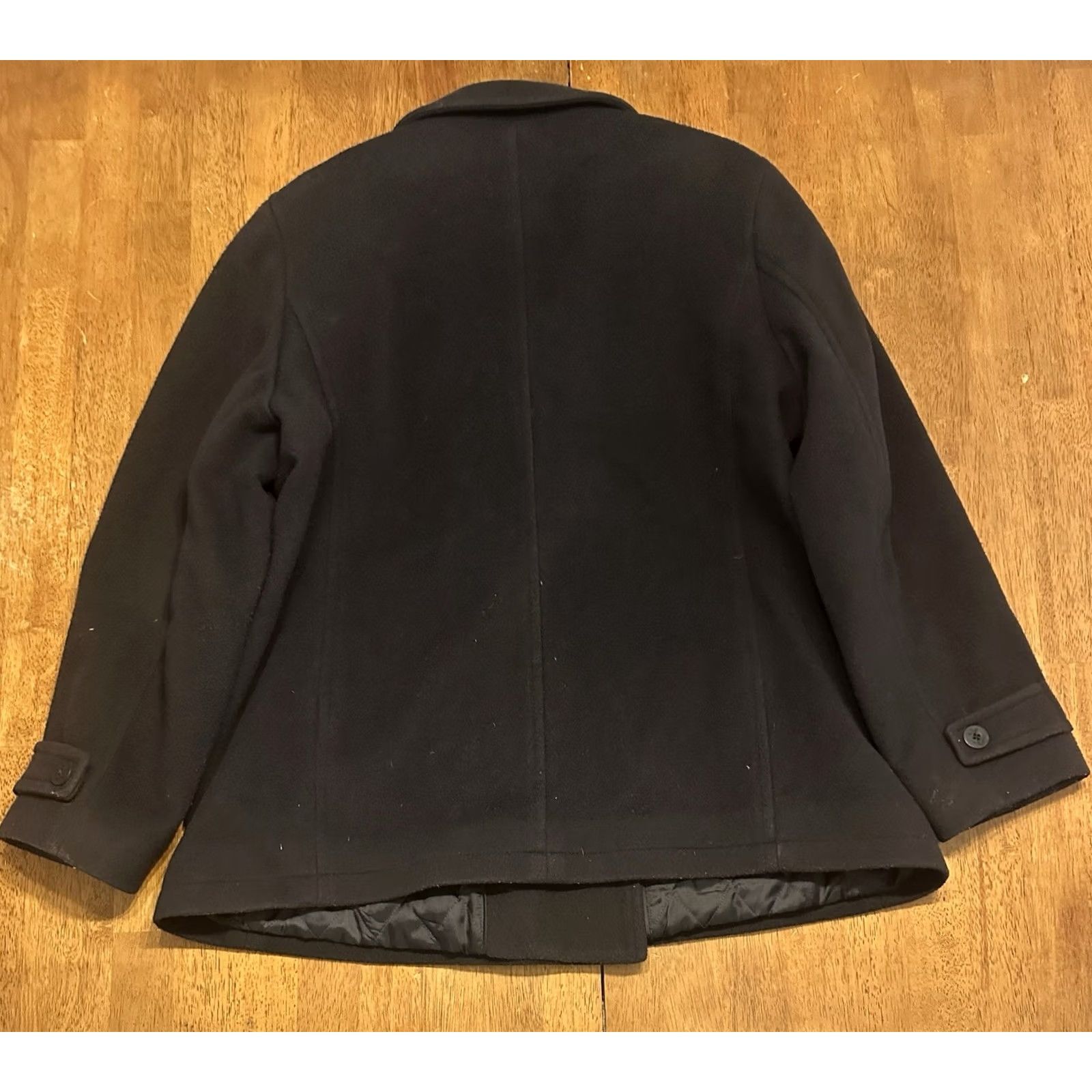 Vintage VINTAGE LL Bean Pea Coat Womens 18P Bellandi Wool Thinsulate Insulated Jacket Navy Blue 90s Size XXL / US 16-18 / IT 52-54 - 4 Thumbnail