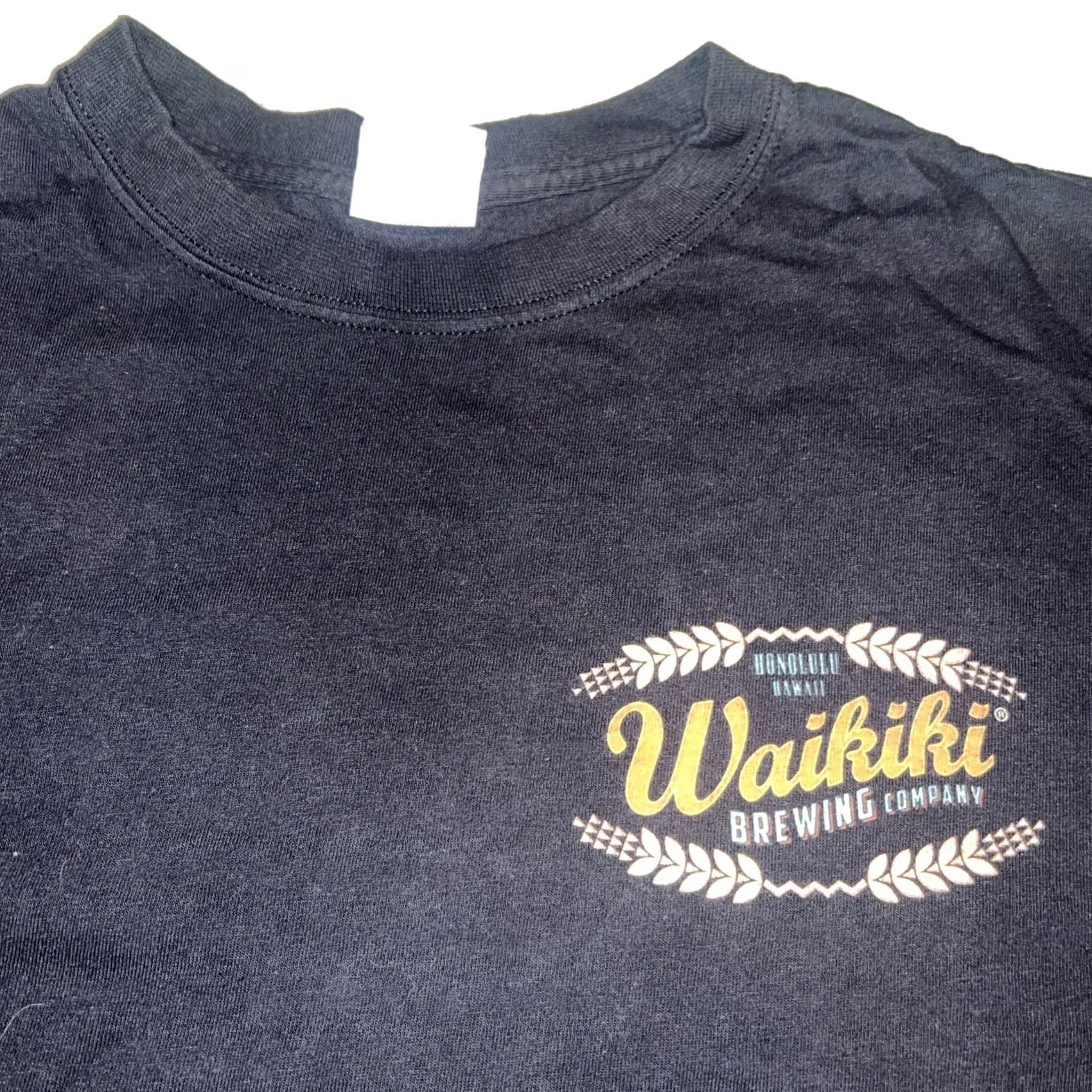 Vintage Crazy Shirts Waikiki Brewing Company Honolulu Hawaii Drinking Shirt Black Cotton Crew Neck Short Sleeve M Surfer Logo Tee Mens Size US M / EU 48-50 / 2 - 5 Thumbnail
