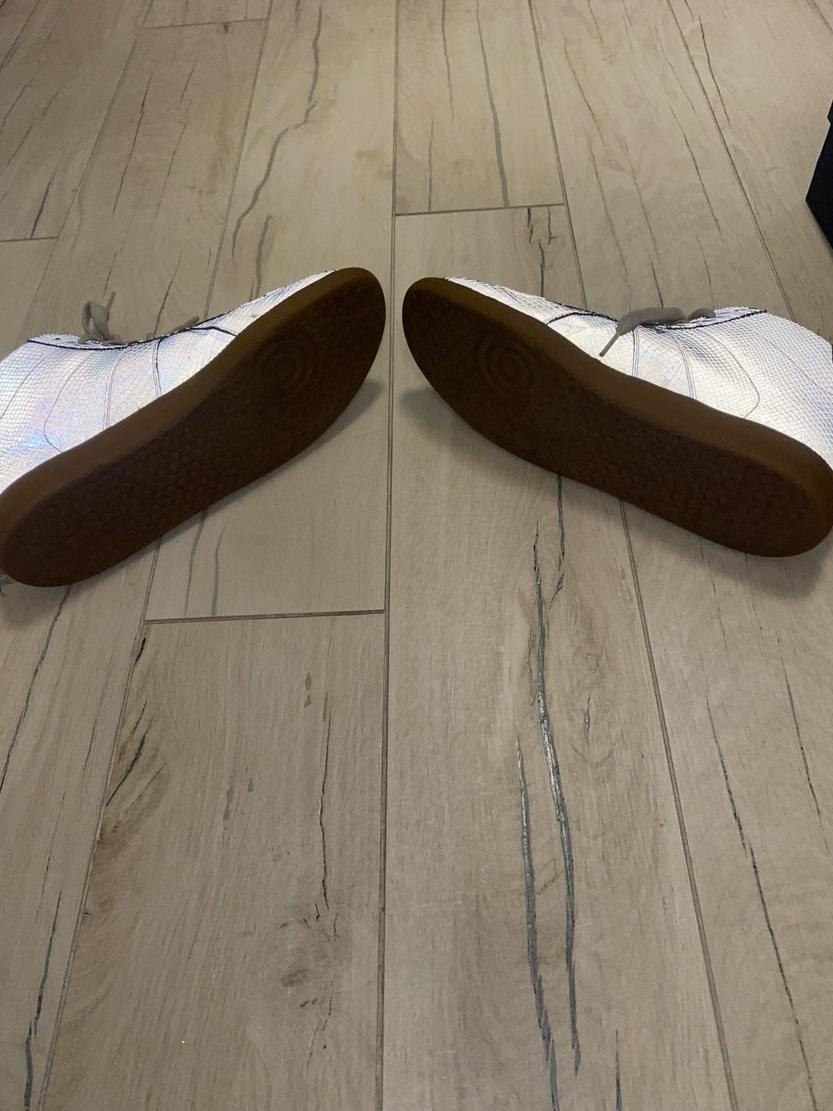 Maison Margiela Maison Margiela Snakeskin Reflective High Top Sneakers Size US 10 / EU 43 - 14 Thumbnail