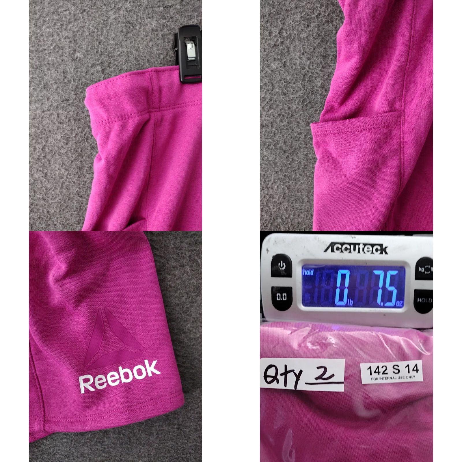 Reebok Reebok Women's Pink Activewear Relaxed Drawstring Shorts with Pockets XXL Size 40" / US 18 - 8 Thumbnail