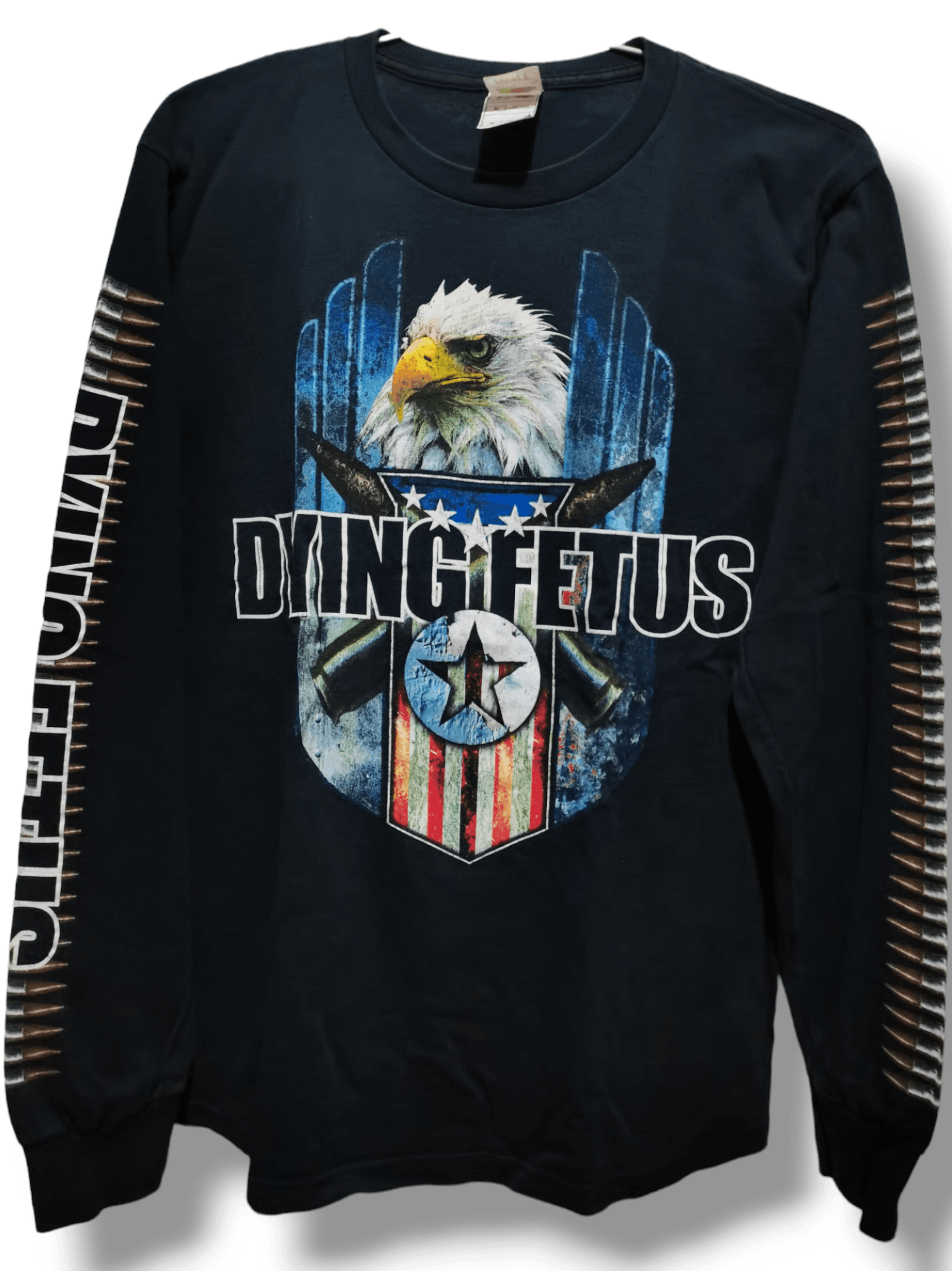 image of Band Tees x Rock Tees 2007 Longsleeve Dying Fetus Raping The System in Black, Men's (Size Medium)