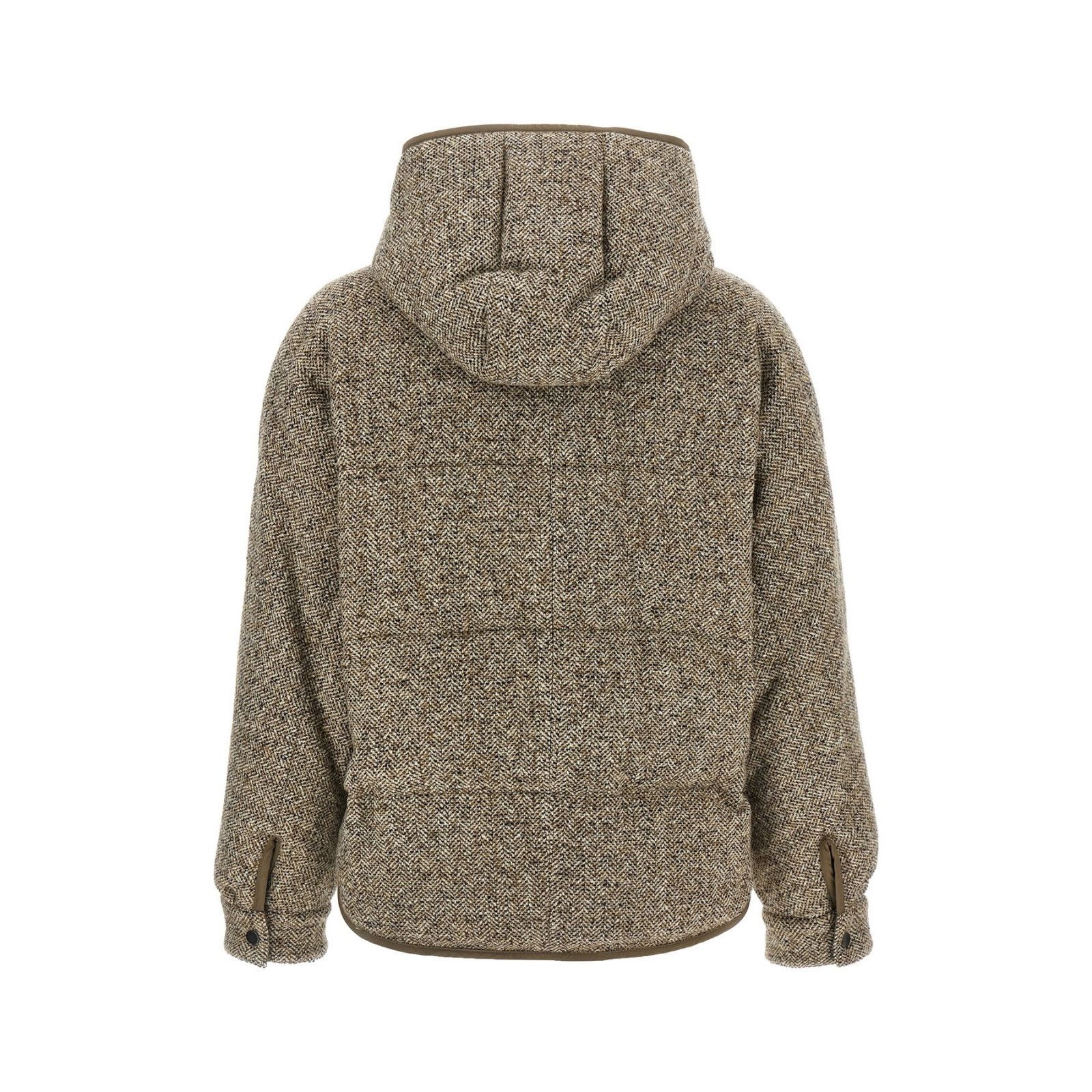 Brunello Cucinelli BRUNELLO CUCINELLI $6100 Rope Silk/Wool Down Jacket New & Au Size M / US 6-8 / IT 42-44 - 2 Thumbnail