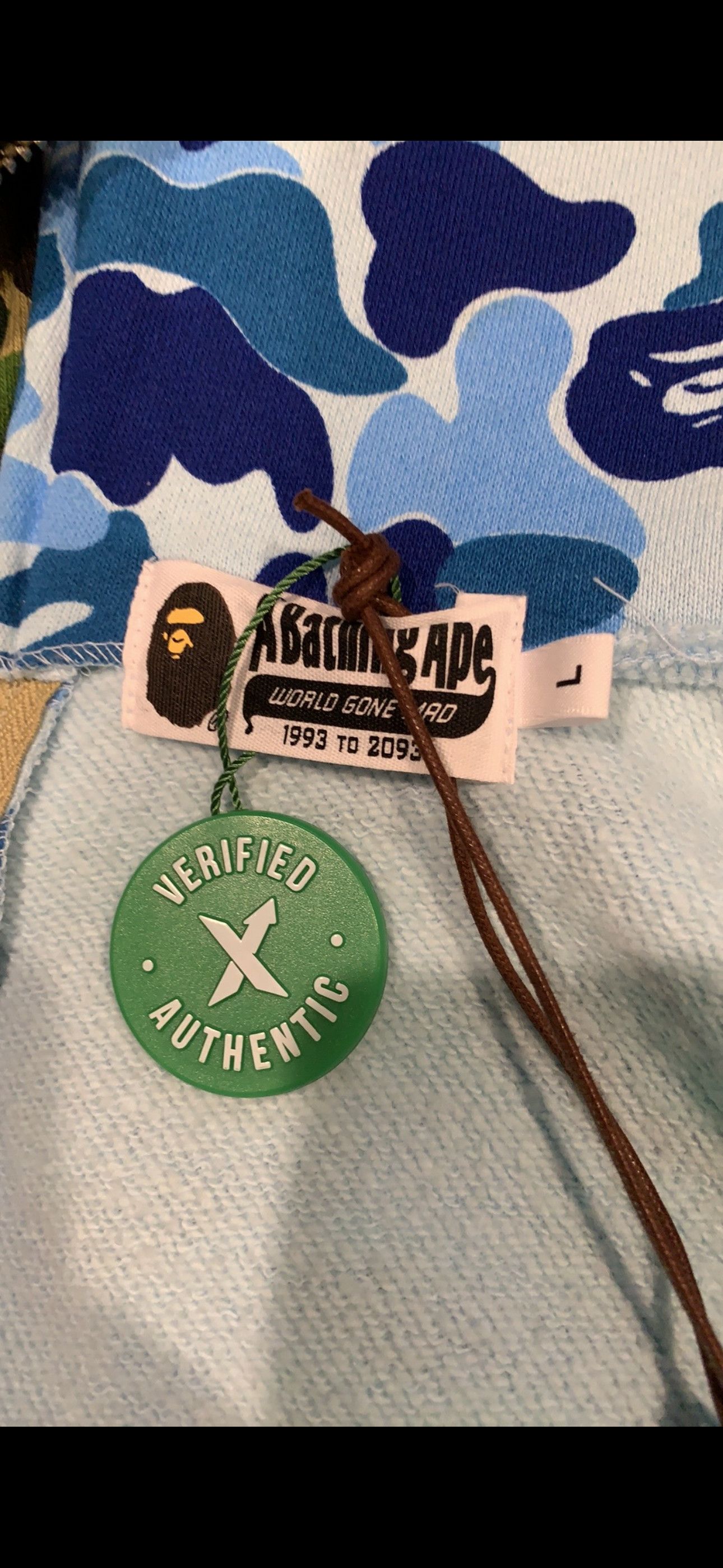 Bape ABC Camo Split Half Shark Full Zip Hoodie Size US L / EU 52-54 / 3 - 3 Thumbnail
