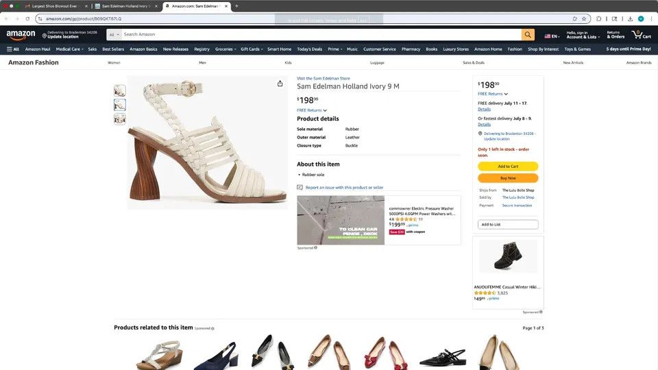 Sam Edelman Sam Edelman Holland Ivory(SAVE $120.00) Size US 9 / IT 39 - 2 Thumbnail