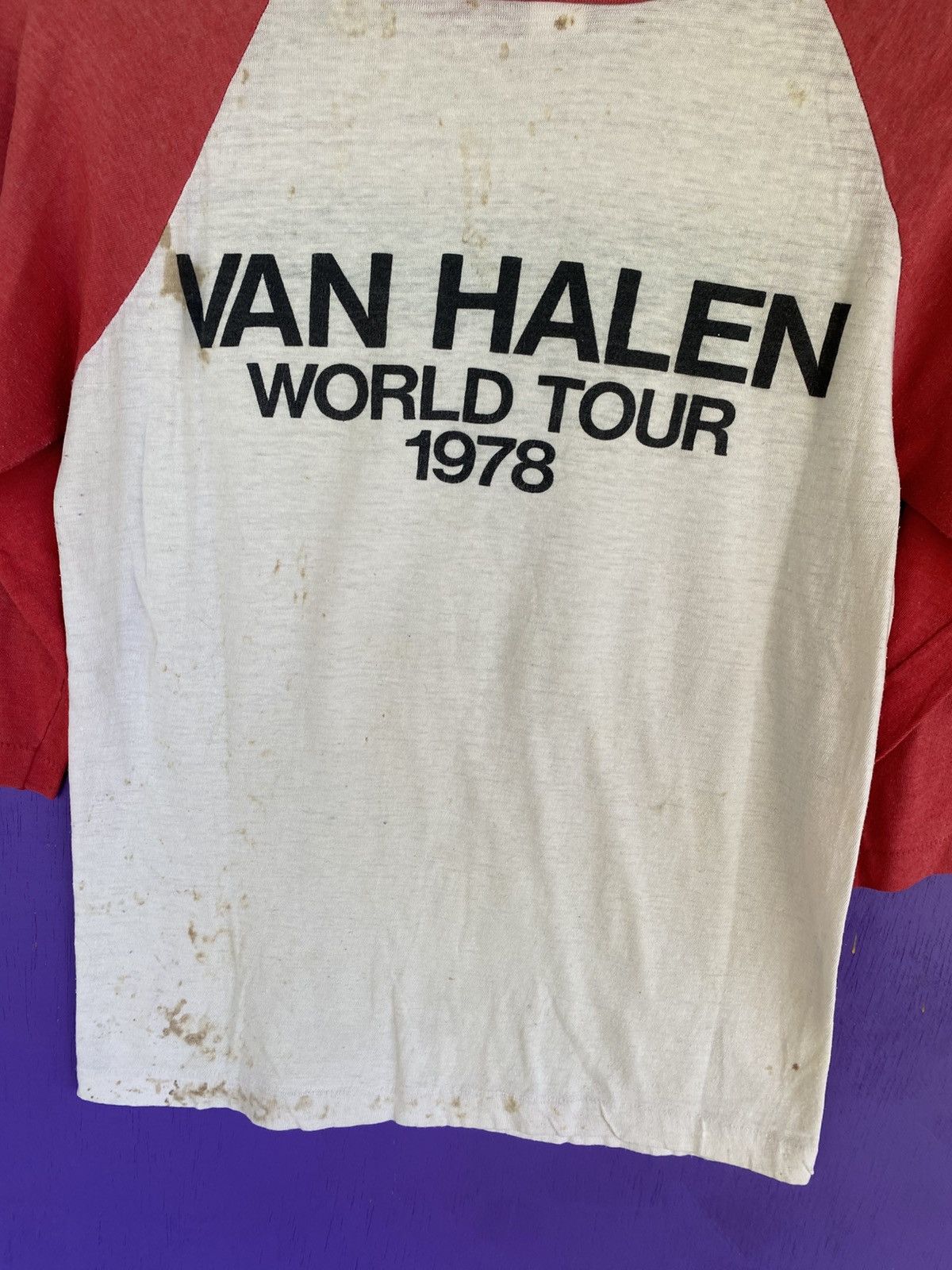 Band Tees Vintage 1978 Van Halen world tour raglan t-shirt Size US M / EU 48-50 / 2 - 3 Thumbnail