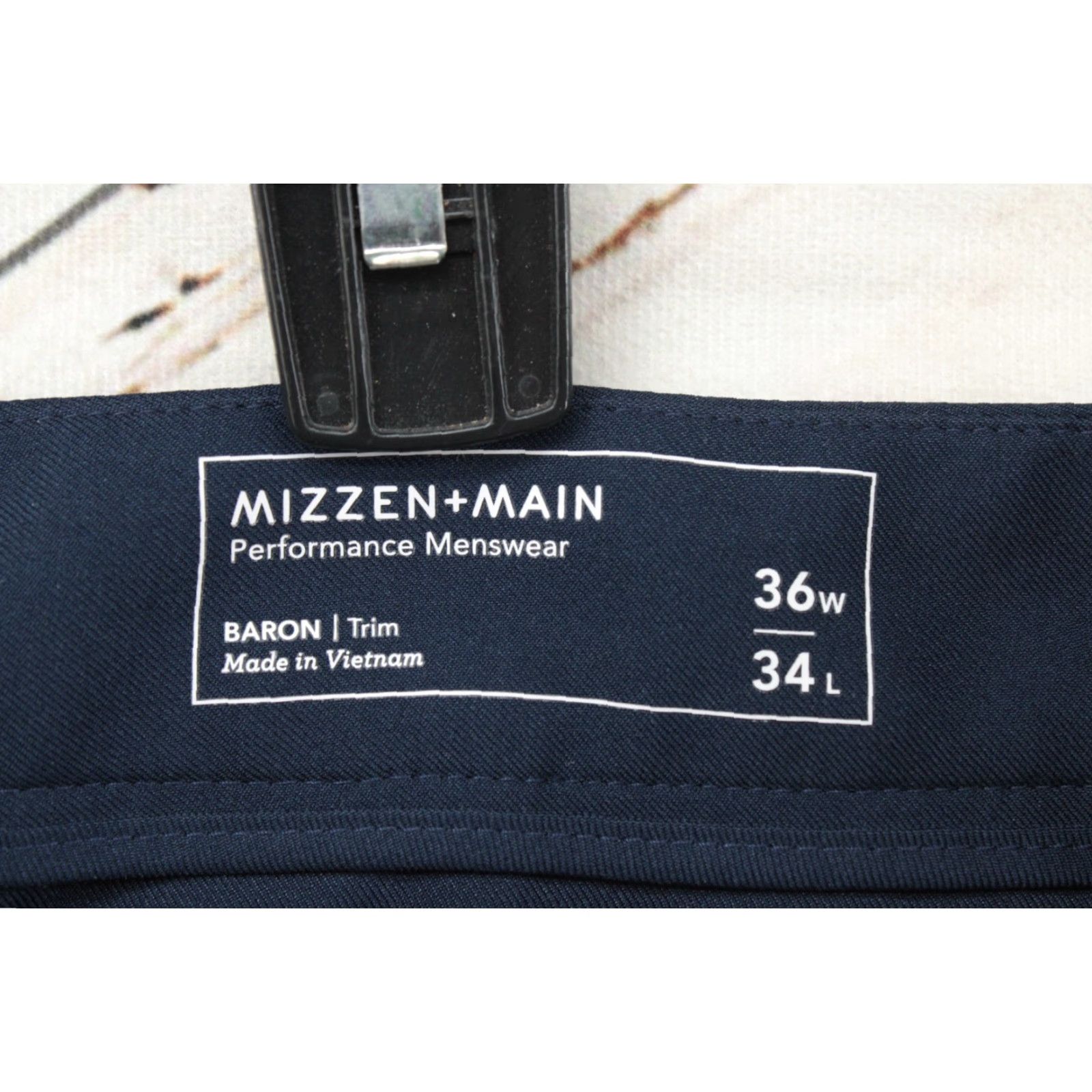 Mizzen+Main Mizzen+Main Pants Mens 38X34 Blue Baron Trim Fit Tapered Athleisure Performance Chino Shirt? Size US 38 / EU 54 - 4 Thumbnail