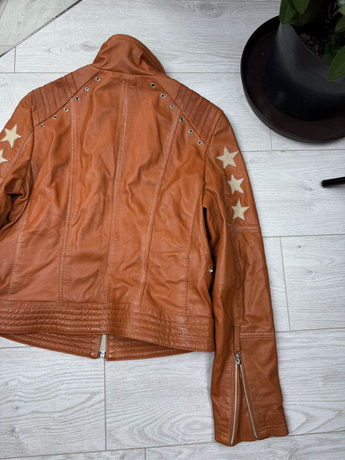 Genuine Leather Vintage Blue Muncie Star Design Leather Jacket Size S / US 4 / IT 40 - 14 Thumbnail