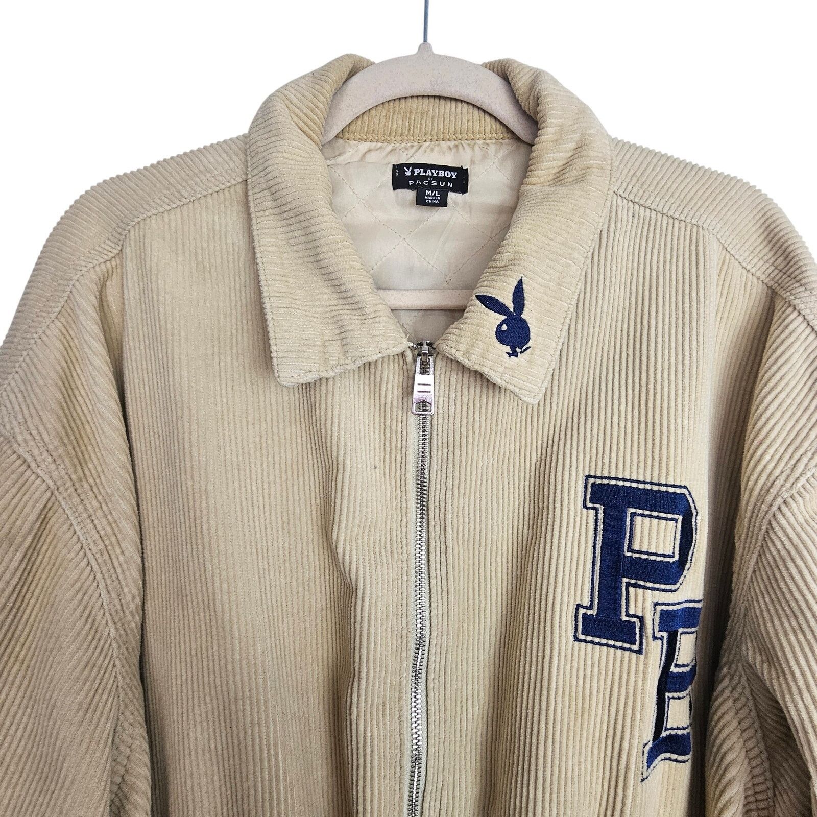 Pacsun Pacsun Playboy Mens Corduroy Bomber Jacket Size M/L Varsity Size US L / EU 52-54 / 3 - 2 Thumbnail