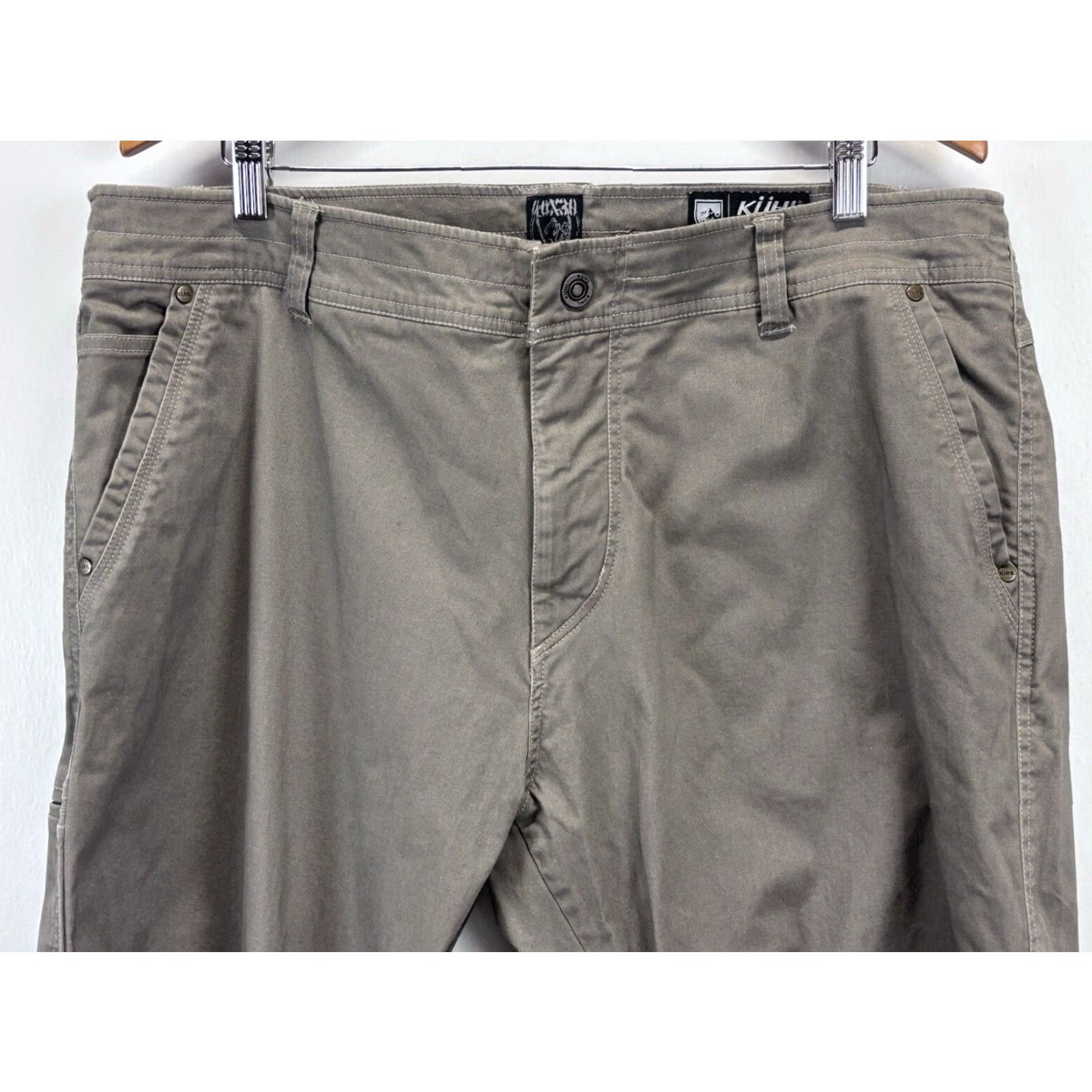 Vintage Kuhl Slackr Cargo Pants Mens 40x30 Gray Outdoor Hiking Comfort Stretch 5-Pocket Design Size US 40 / EU 56 - 2 Thumbnail