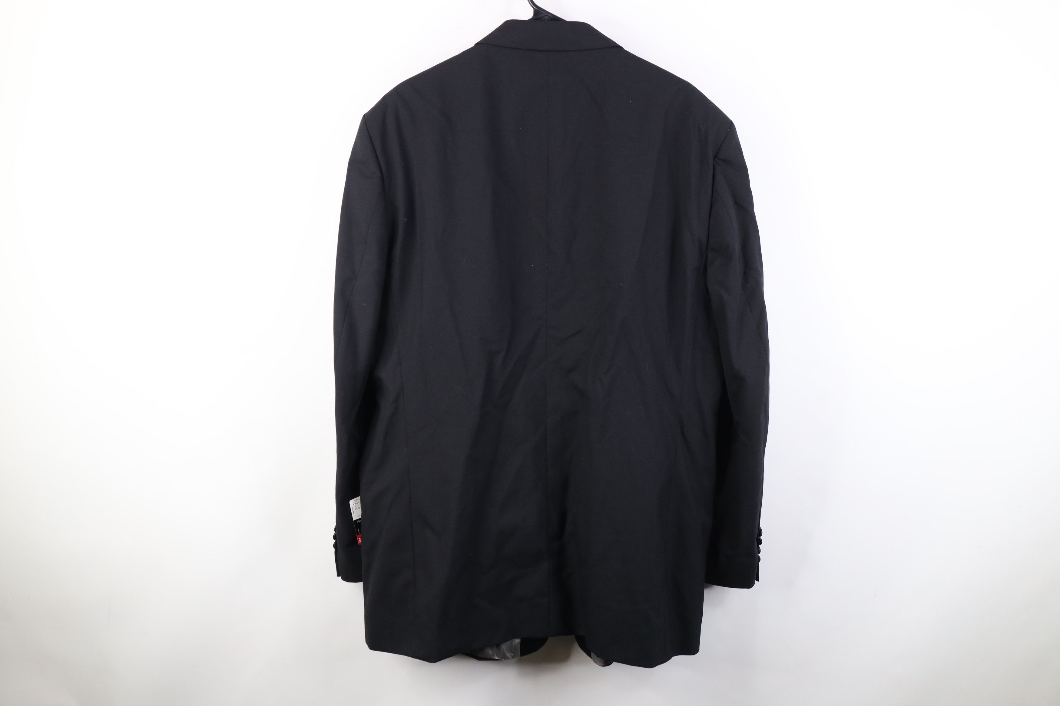 Vintage Deadstock Vintage 90s Y2K Wool Tuxedo Suit Coat Jacket Black Size US XXL / EU 58 / 5 - 16 Thumbnail
