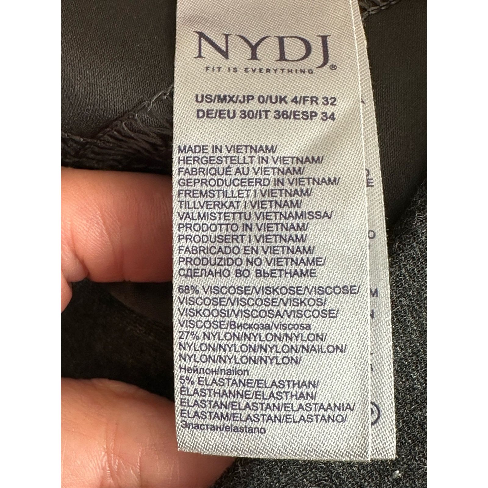 NYDJ NYDJ Charcoal Lift Tuck straight legs pants size 0 Size 25" / US 0 / IT 36 - 5 Thumbnail