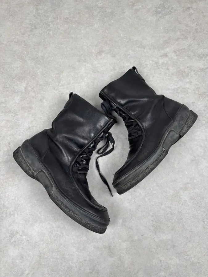 Gucci 2000s Gucci Black Leather Lace-up Boots Size US 7.5 / EU 40-41 - 2 Thumbnail