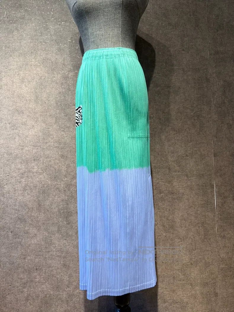 Issey Miyake Issey Miyake size:3 Color Block Zebra Midi Skirt Size 23" - 4 Thumbnail