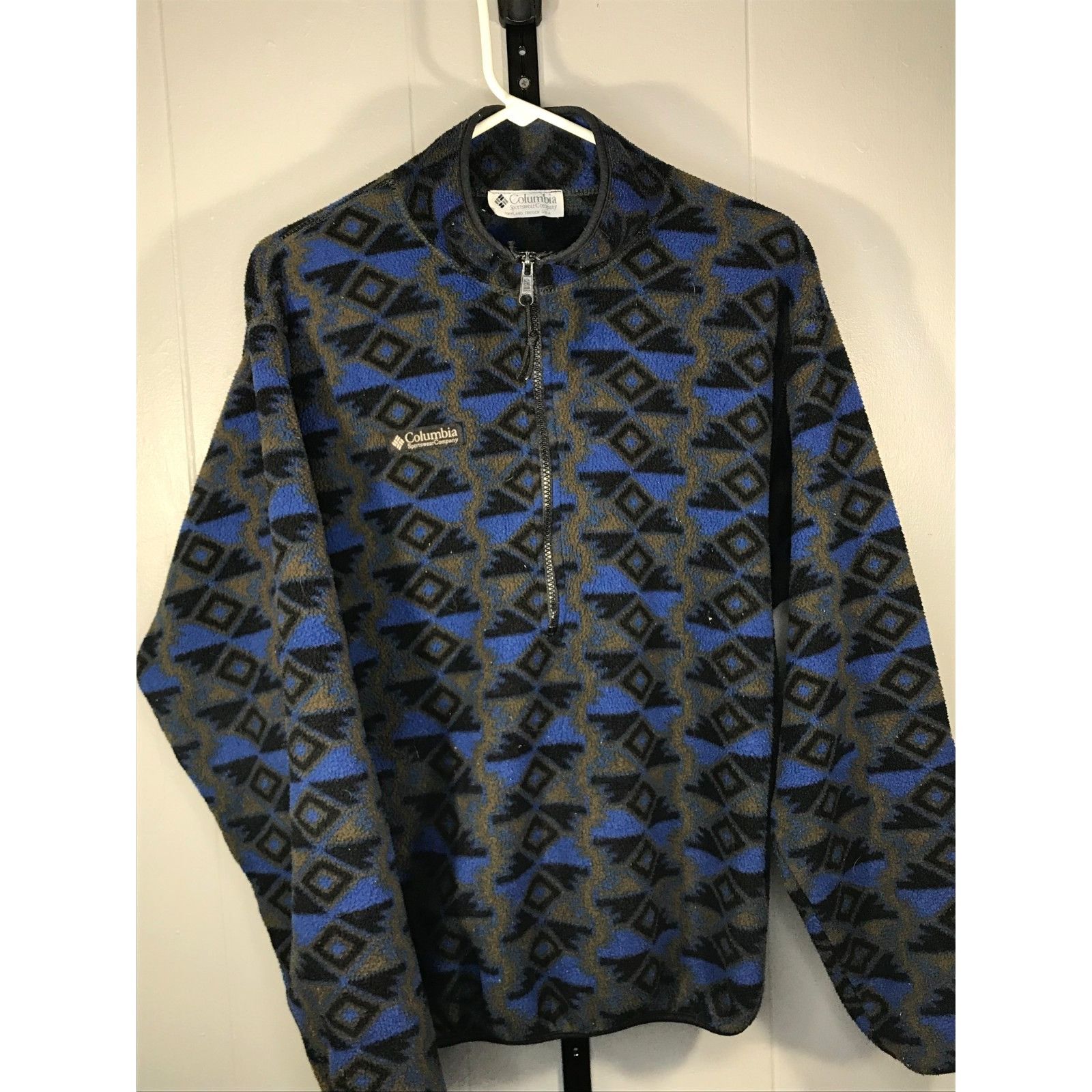 Columbia Vintage Columbia Fleece Mens S Aztec Quarter Zip 90s Outdoor Size US S / EU 44-46 / 1 - 1 Thumbnail