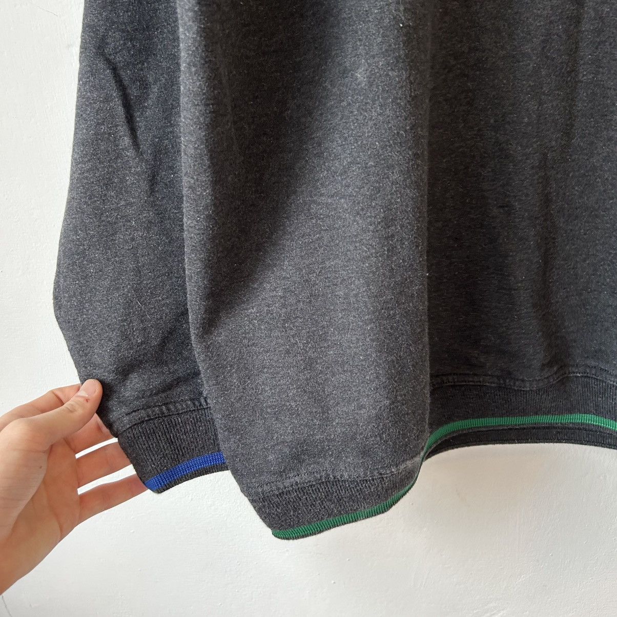 Carlo Colucci × Vintage Vintage 90s Carlo Colucci crewneck quarter zip grey Size US XL / EU 56 / 4 - 5 Thumbnail