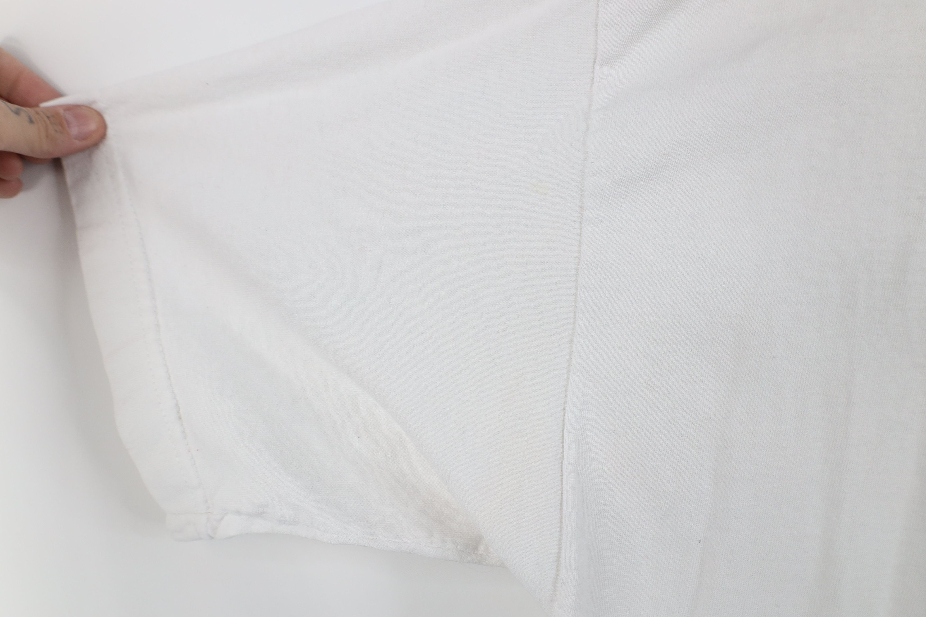 Vintage Vintage 90s Perry Ellis Flag Baggy Fit T-Shirt White Cotton Size US L / EU 52-54 / 3 - 8 Thumbnail