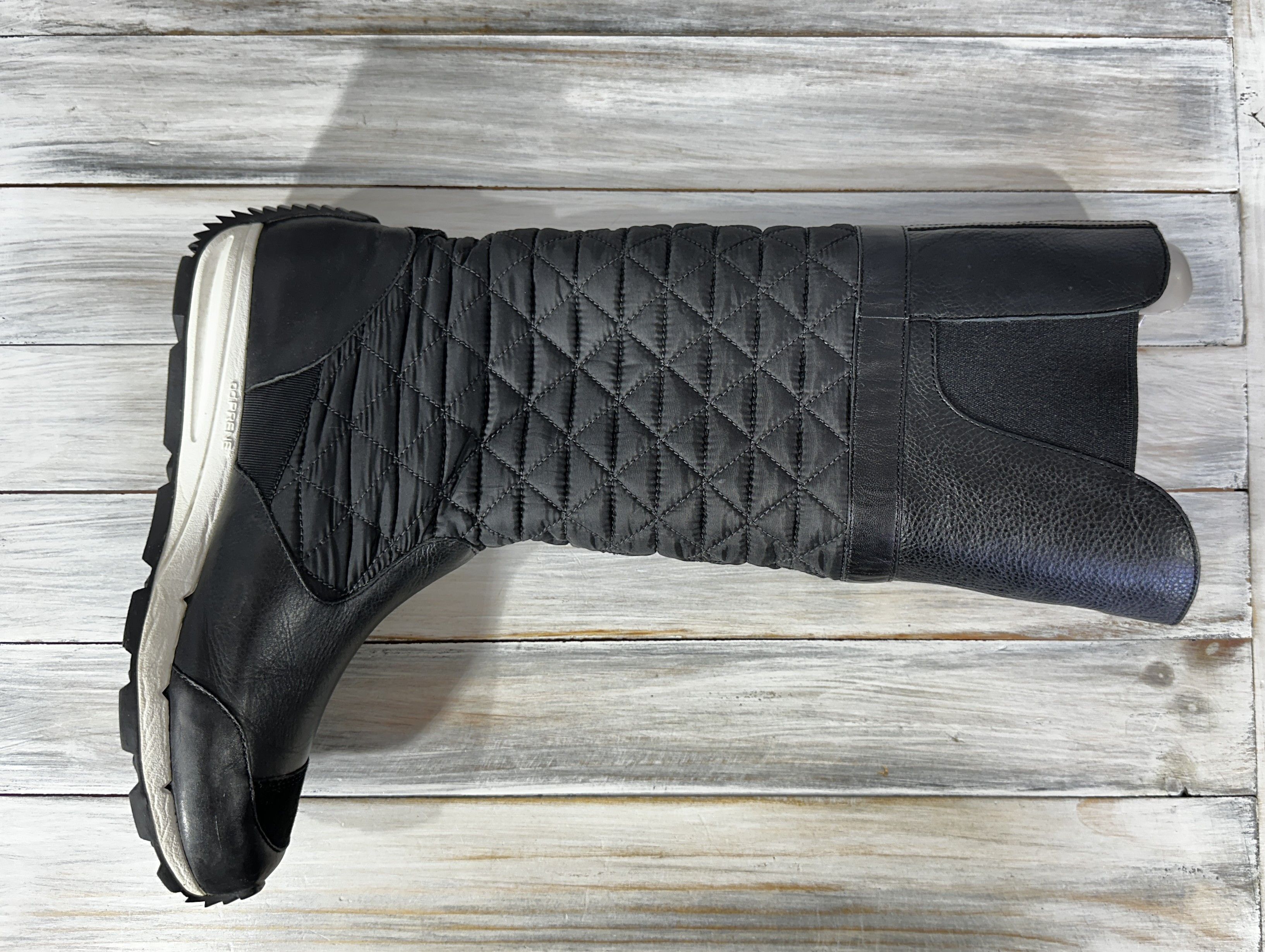 Yohji Yamamoto Y-3 by Yohji Yamamoto 'Anouk' Adidas Leather Quilted Boots Size US 7.5 / IT 37.5 - 9 Thumbnail