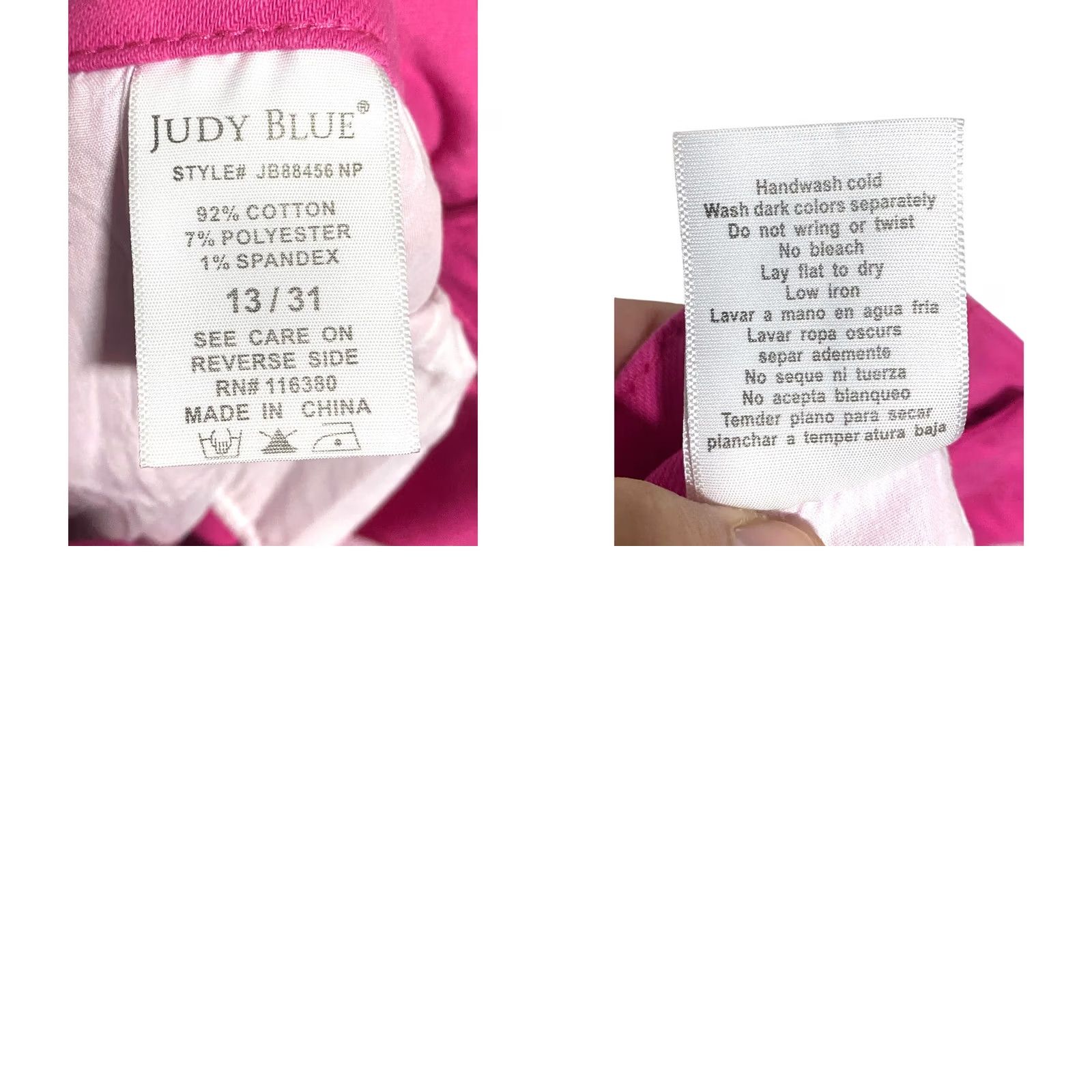 Vintage Judy Blue Hot Pink Daphne Slim Fit High Waist Jeans 31/13 Jeans Slim Pink Preppy Womens Size 24" / US 00 / IT 34 - 8 Thumbnail