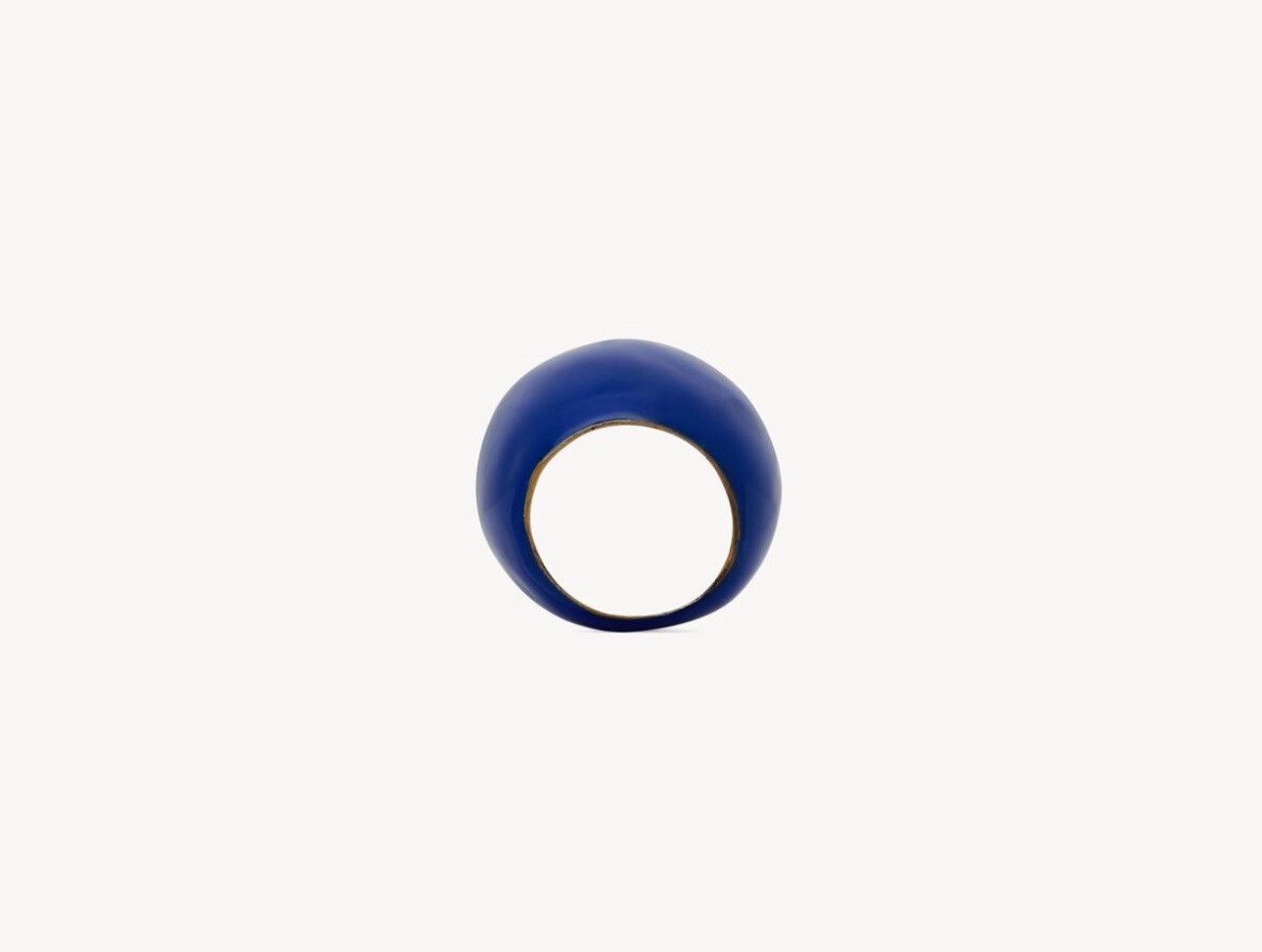 Saint Laurent Paris SAINT LAURENT OVERSIZED EGG RING IN METAL AND ENAMEL Size ONE SIZE - 1 Thumbnail