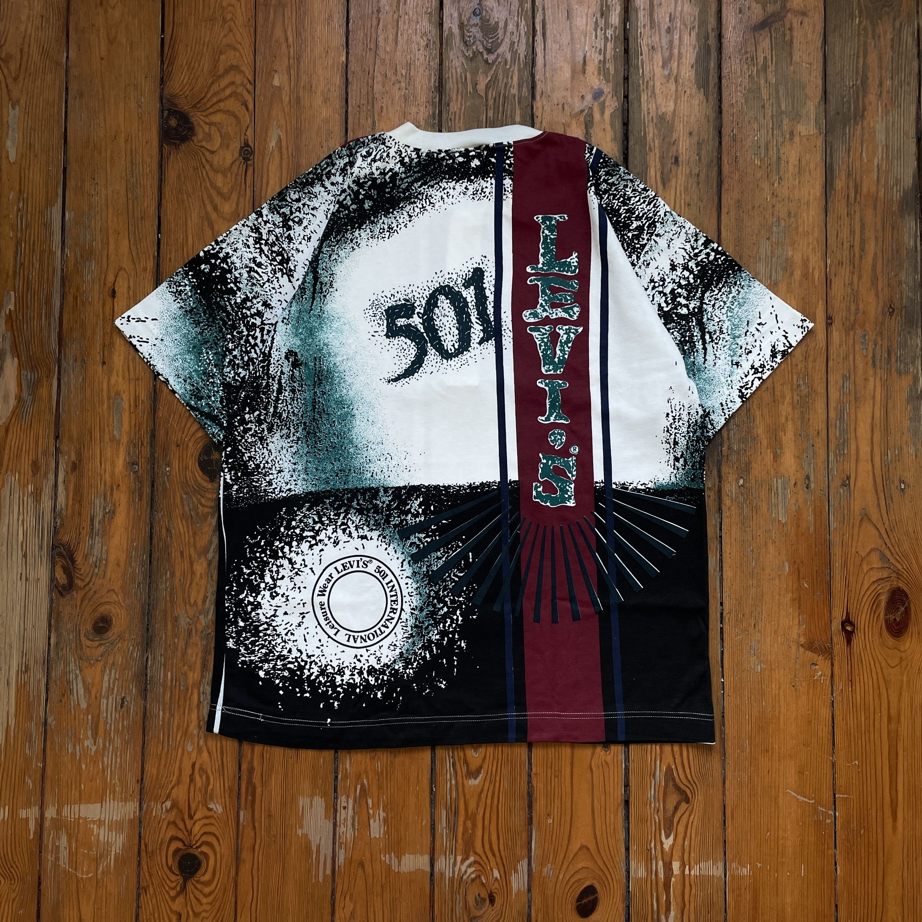 Japanese Brand × Levi's × Vintage vintage 90s levis usa full print 501 shirt Size US XL / EU 56 / 4 - 4 Thumbnail