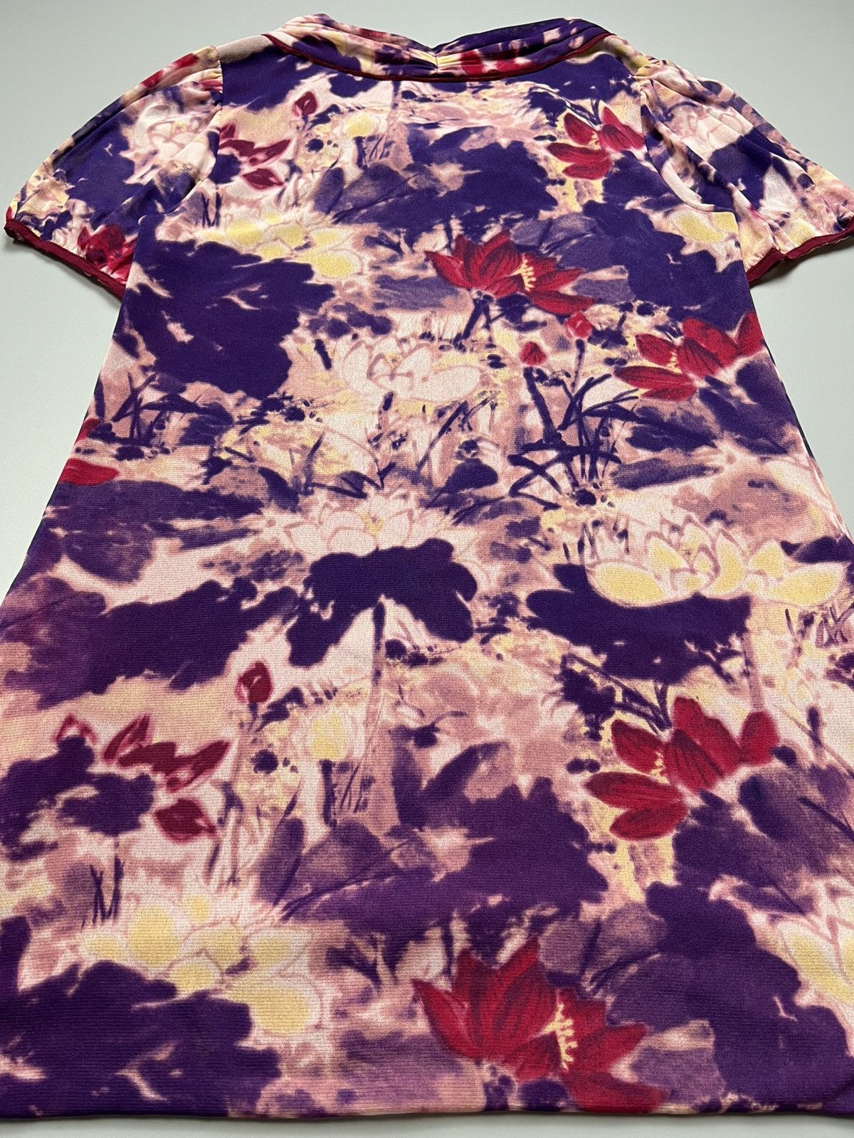 Vintage × Vivienne Tam Vivienne Tam - Fall 2007 Blossom Flower Mesh - Midi Dress Size ONE SIZE - 8 Thumbnail