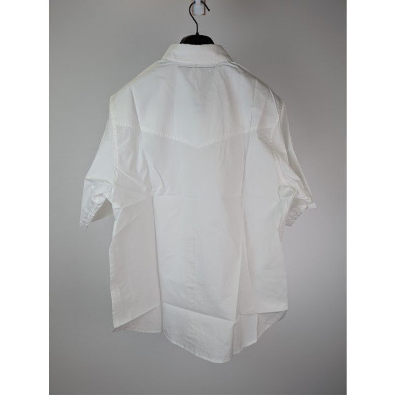 Vlone o1rshd1 V Logo Short-Sleeve Button-Up Shirt in White Size US XL / EU 56 / 4 - 10 Thumbnail