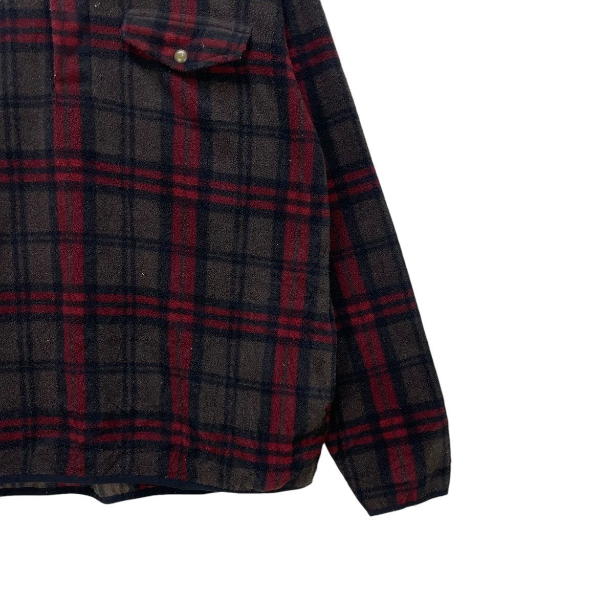 Chaps 💥Vintage Chaps Half Snap Button Fleece Checked Jacket Size US M / EU 48-50 / 2 - 5 Thumbnail