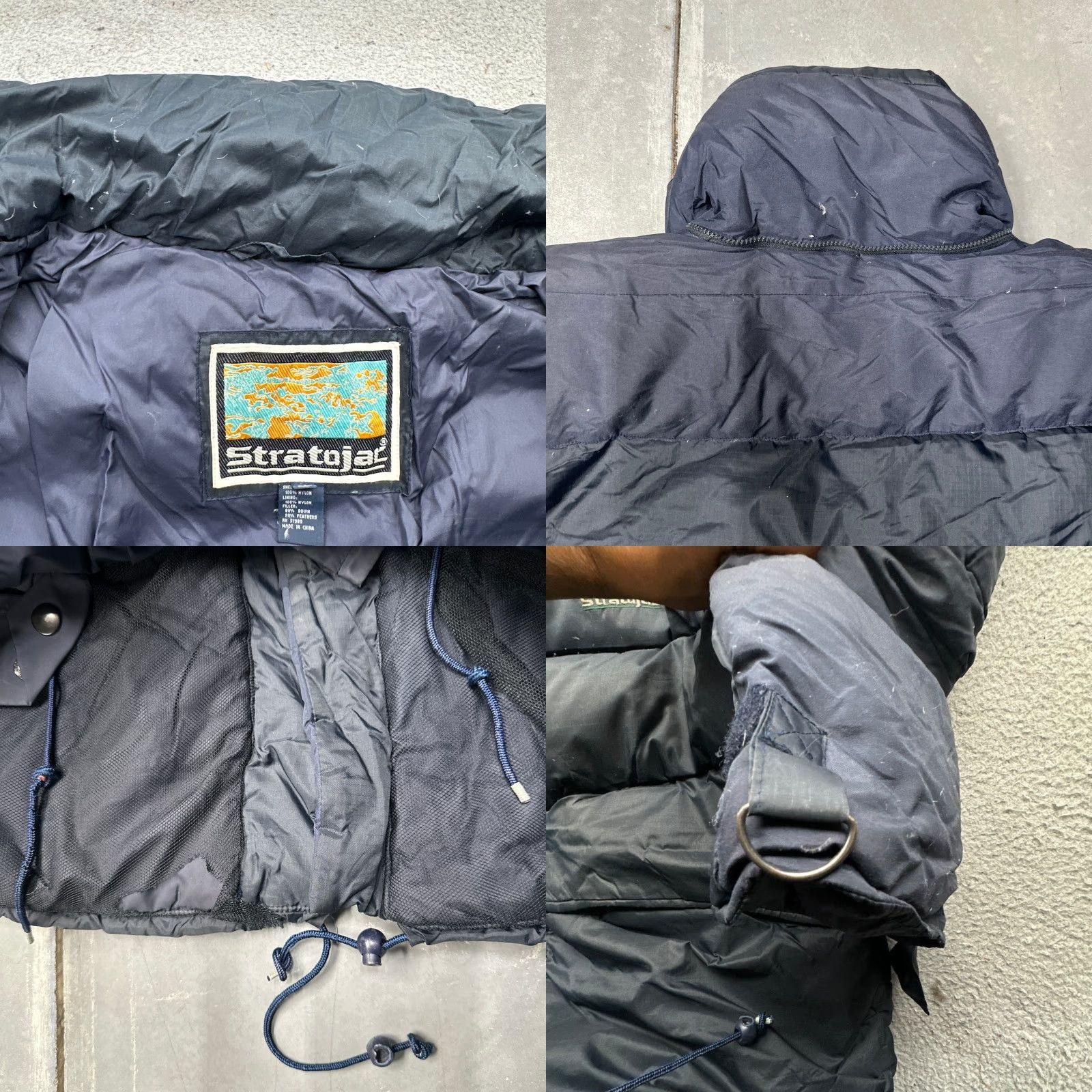 Vintage VINTAGE Stratojac Goose Down Puffer Parka Jacket XL Navy Quilted Pockets Zip Mens Size US XL / EU 56 / 4 - 10 Thumbnail