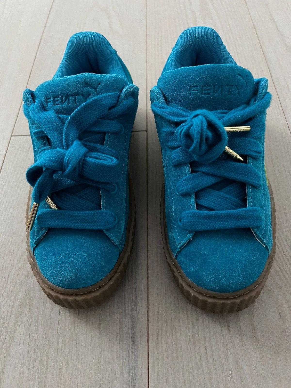 Puma PUMA x FENTY 397587 Creeper Phatty Suede Sneakers Blue ( 5 ) Size US 5 / IT 35 - 4 Thumbnail
